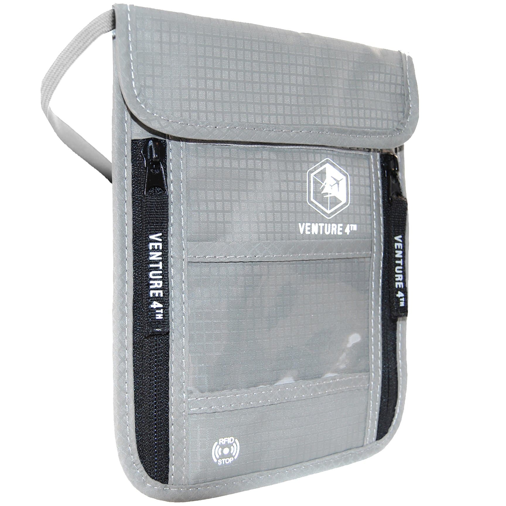 Venture 4th Travel Neck Pouch with RFID Blocking Silver