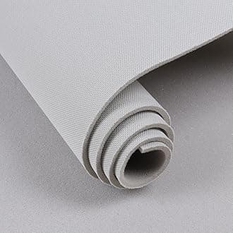 Auto Headliner Fabric Mesh Type 60" Wide by 79" with Foam Backed Flat Knit Headliner Material Car Roof Upholstery Fabric for RV Truck Boat Home Repair, Light Gray