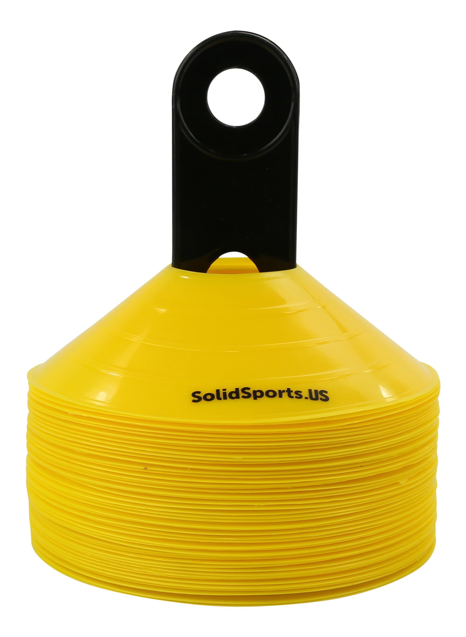 Solid Sports Training Disk Cones (Set of 50), Yellow