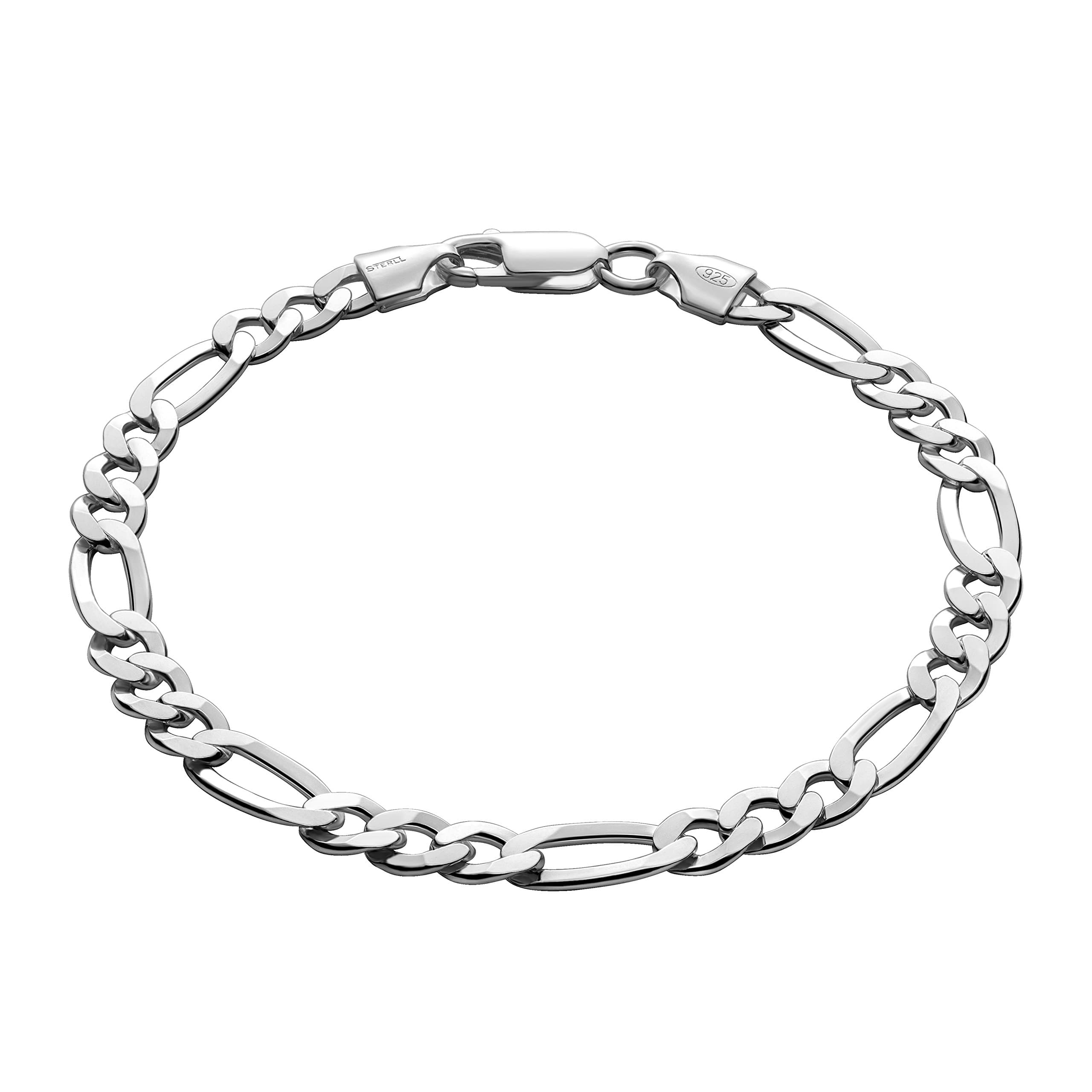 Solid 925 Sterling Silver – Makes A Great Gift For Husband or Boyfriend Sterll Men's Bracelet – with Gift Box