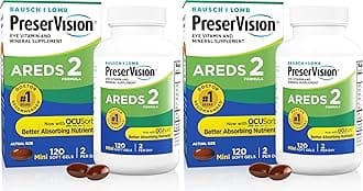 AREDS 2 Eye Vitamin & Mineral Supplement, Contains Lutein, Vitamin C and E, Zeaxanthin, Zinc 120 Softgels (Packaging May Vary) (Pack of 2)