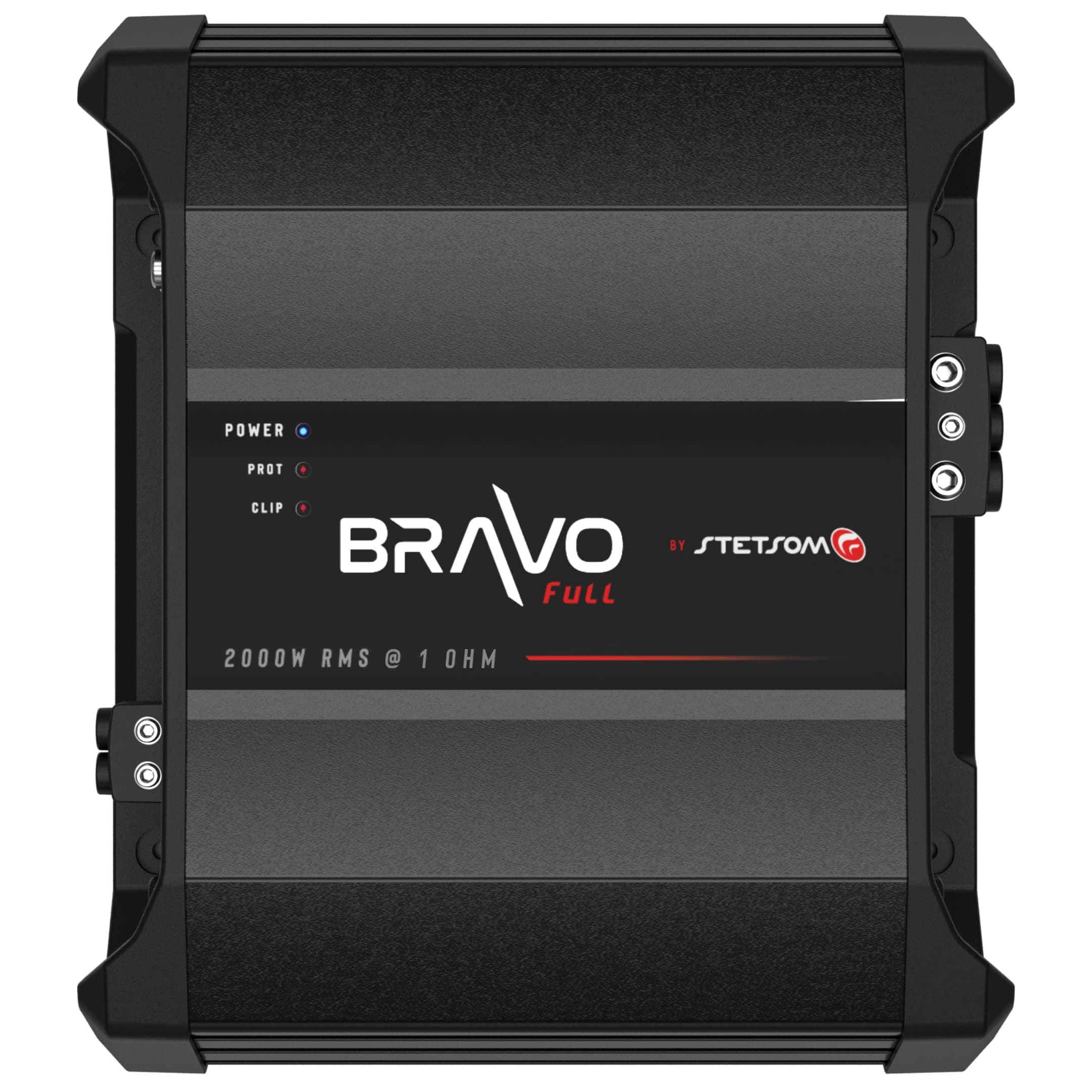 Bravo Full 2000 1 Ohm Mono Car Amplifier, 2000.1 2K Watts RMS, 1Ω Stable Car Audio, HD Sound Quality, Crossover & Bass Boost, Car Stereo Speaker Subwoofer MD, Smart Coolers