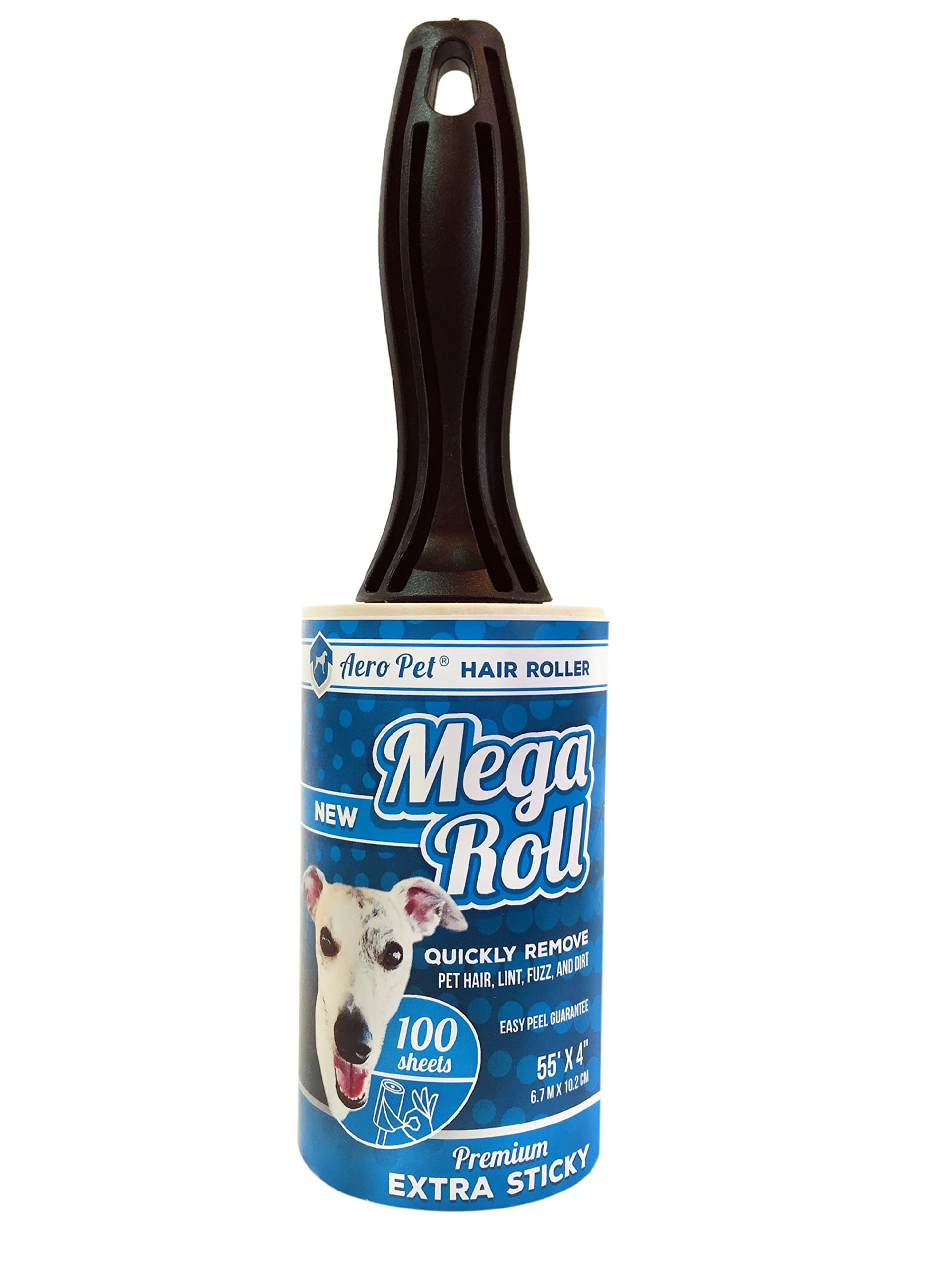 100 Sheet Mega Lint Roller | Extra Sticky Dog and Cat Pet Hair Remover