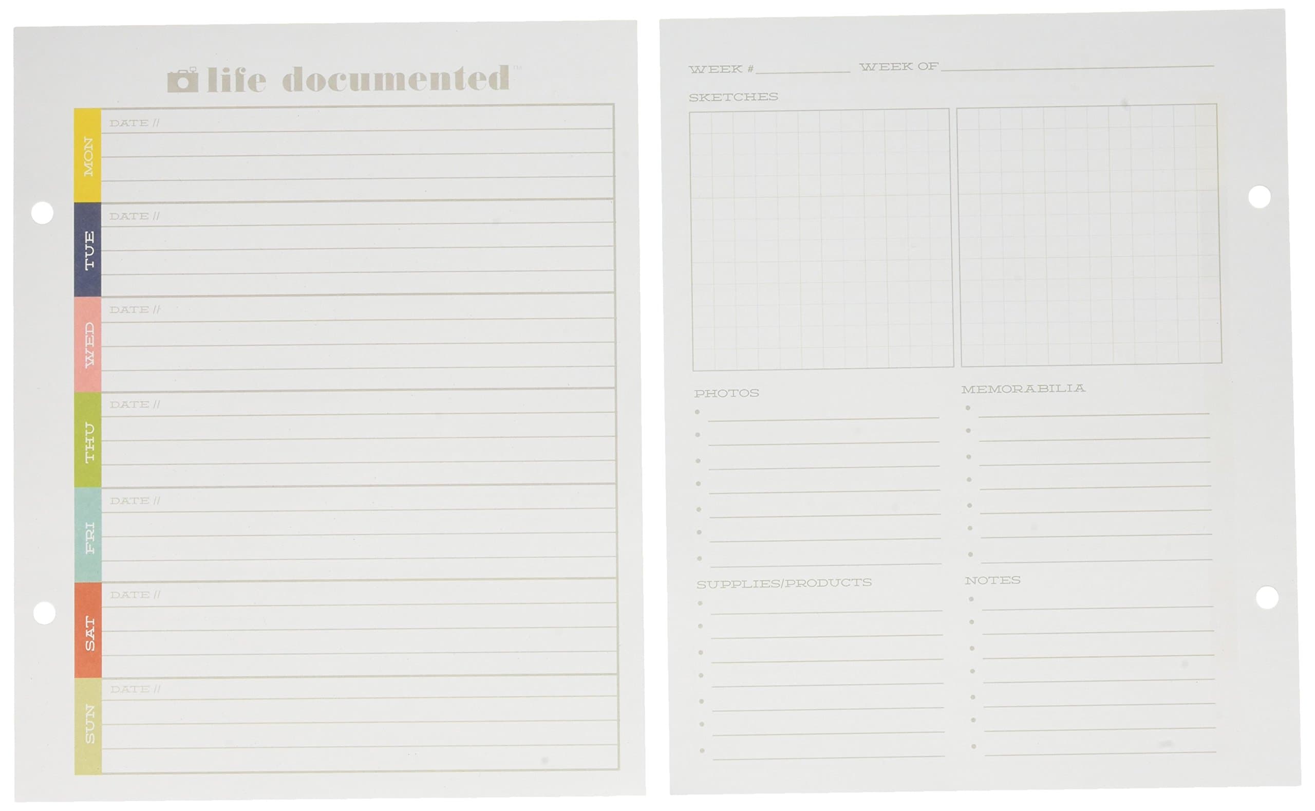 Simple Stories Snap Life Documented 6 Months Planning Double-Sided Inserts (26 Pack)