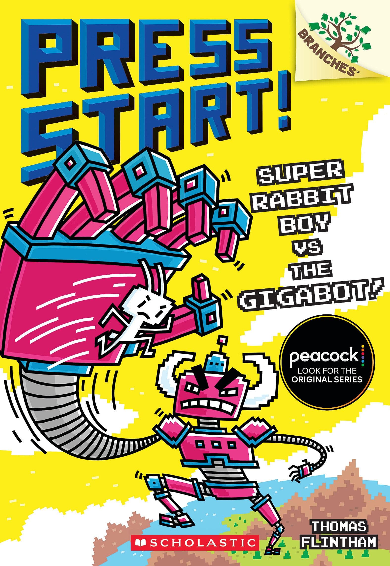 Super Rabbit Boy vs. the Gigabot!: A Branches Book (Press Start! #16) Paperback – 1 April 2025