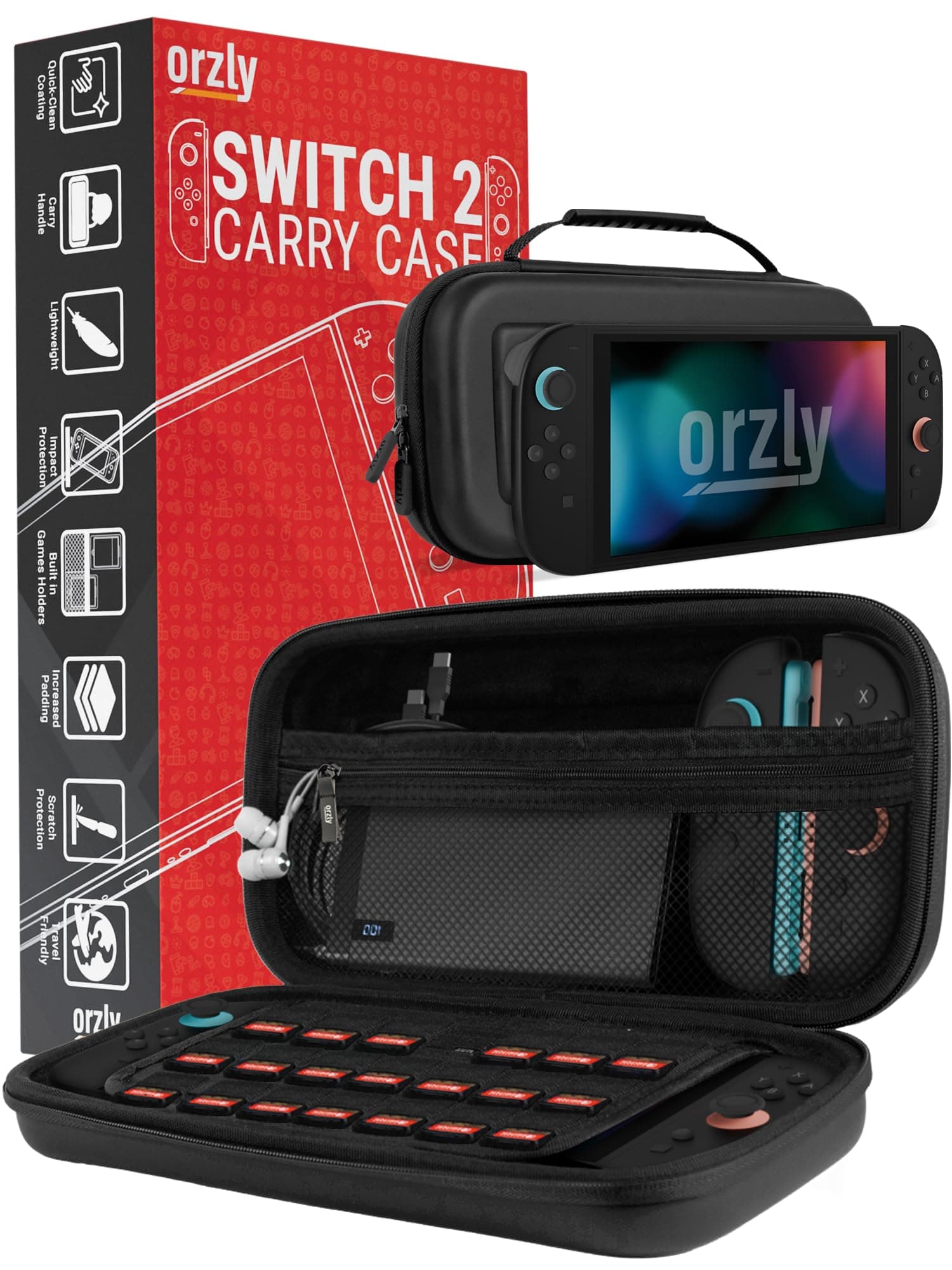 Cases Switch 1 and 2 Lite, Black, Średni, Elegant