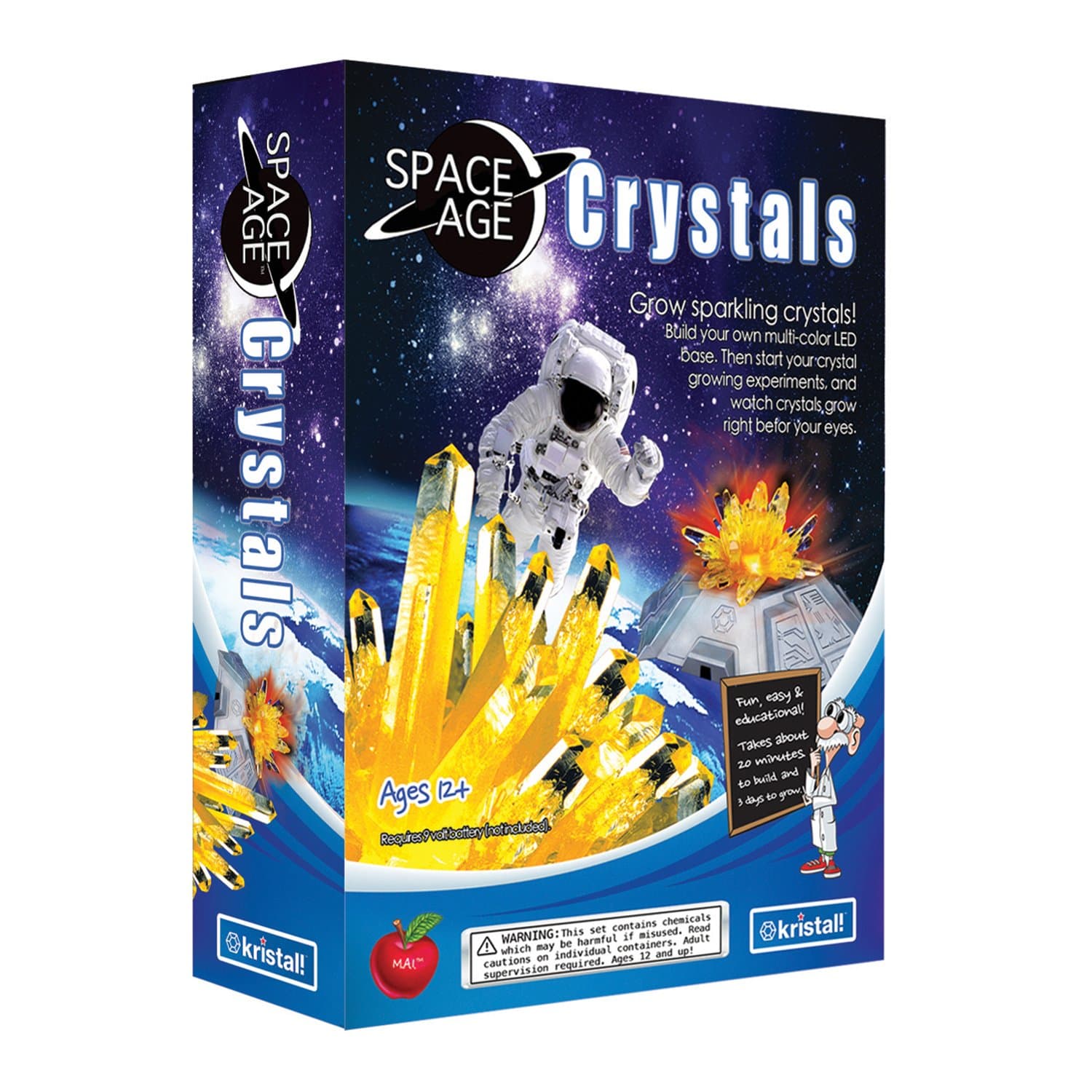 Kristal Educational Space Age Crystal Growing Kit W/Led Base-Citrine Cluster