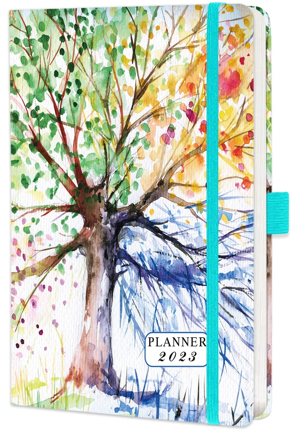 Diary 2023 A5 Day Per Page, Academic Daily Diary 2023 from Jan 2023 to Dec 2023, Productivity A5 Daily Planner with Monthly Tabs, Pen Loop and Inner Pocket, 21×14.5×2.5cm