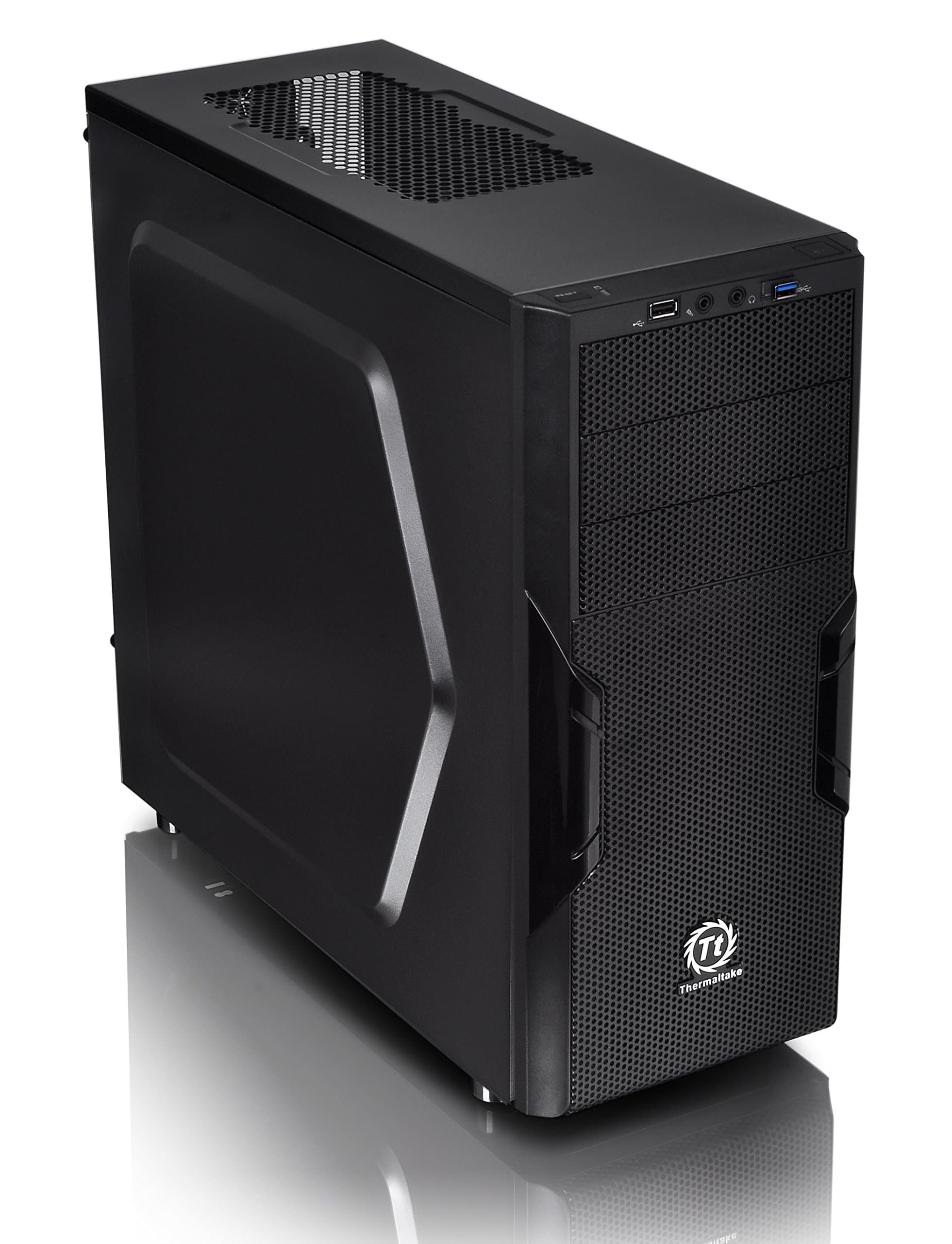 Thermaltake Versa H22 SPCC ATX Mid Tower Computer Chassis CA-1B3-00M1NN-00,Black