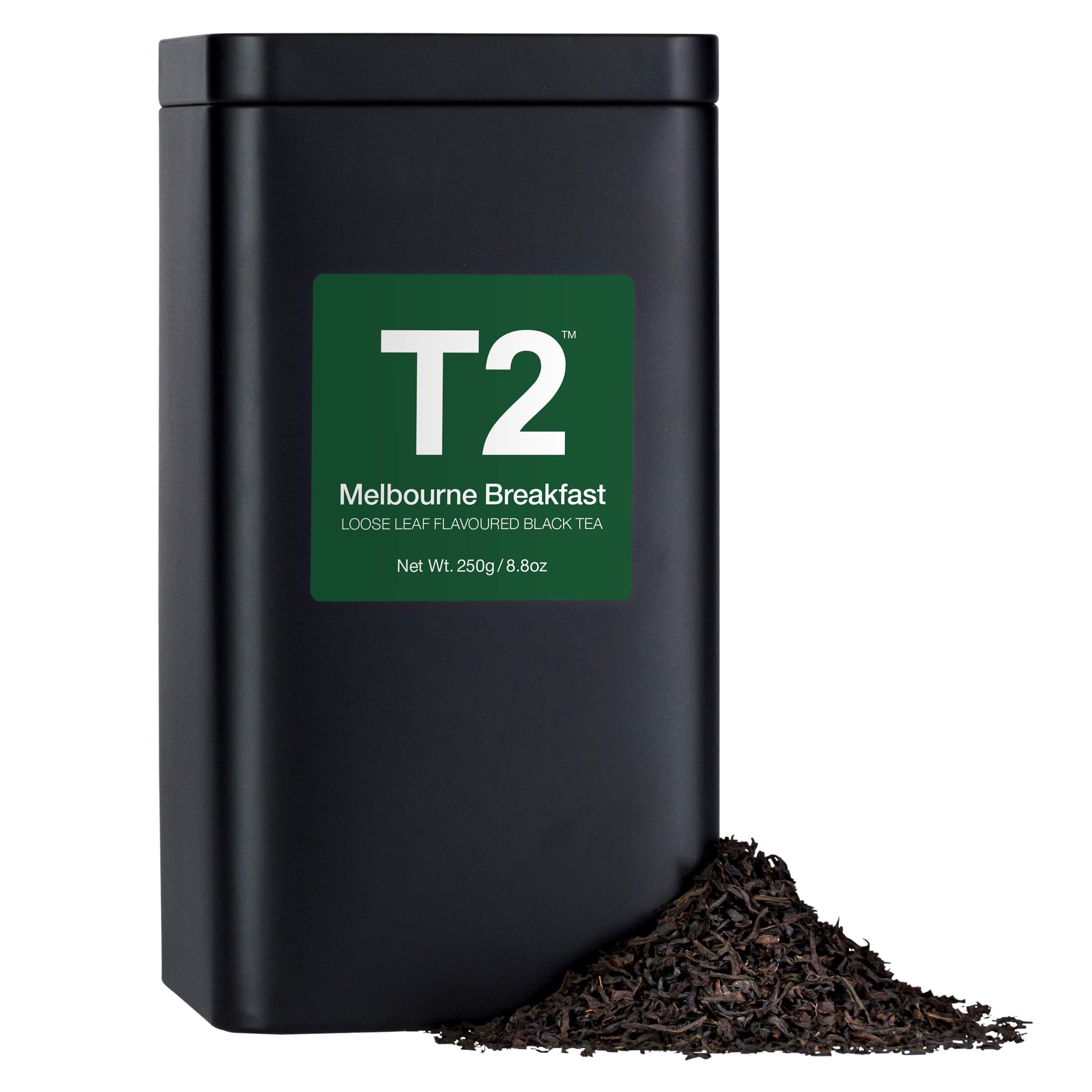 T2 Tea - Melbourne Breakfast Black Tea, Loose Leaf Black Tea in Tea Caddy, 250g (8.8oz)