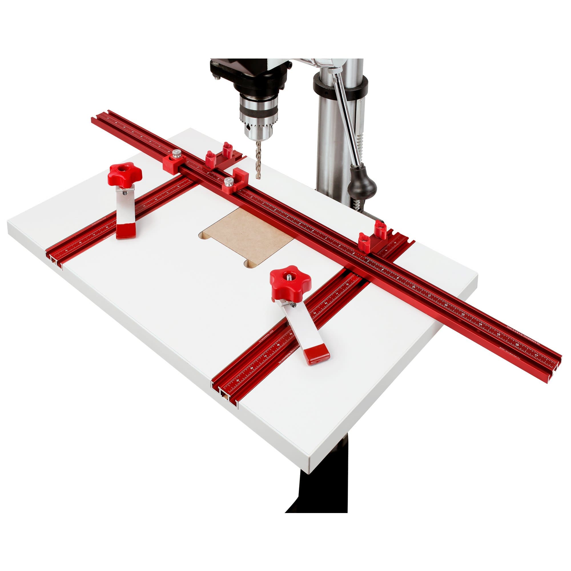Woodpeckers Drill Press Table Package, Kit 1, Complete Kit with Work Surface, Clamps, Fence and Stops