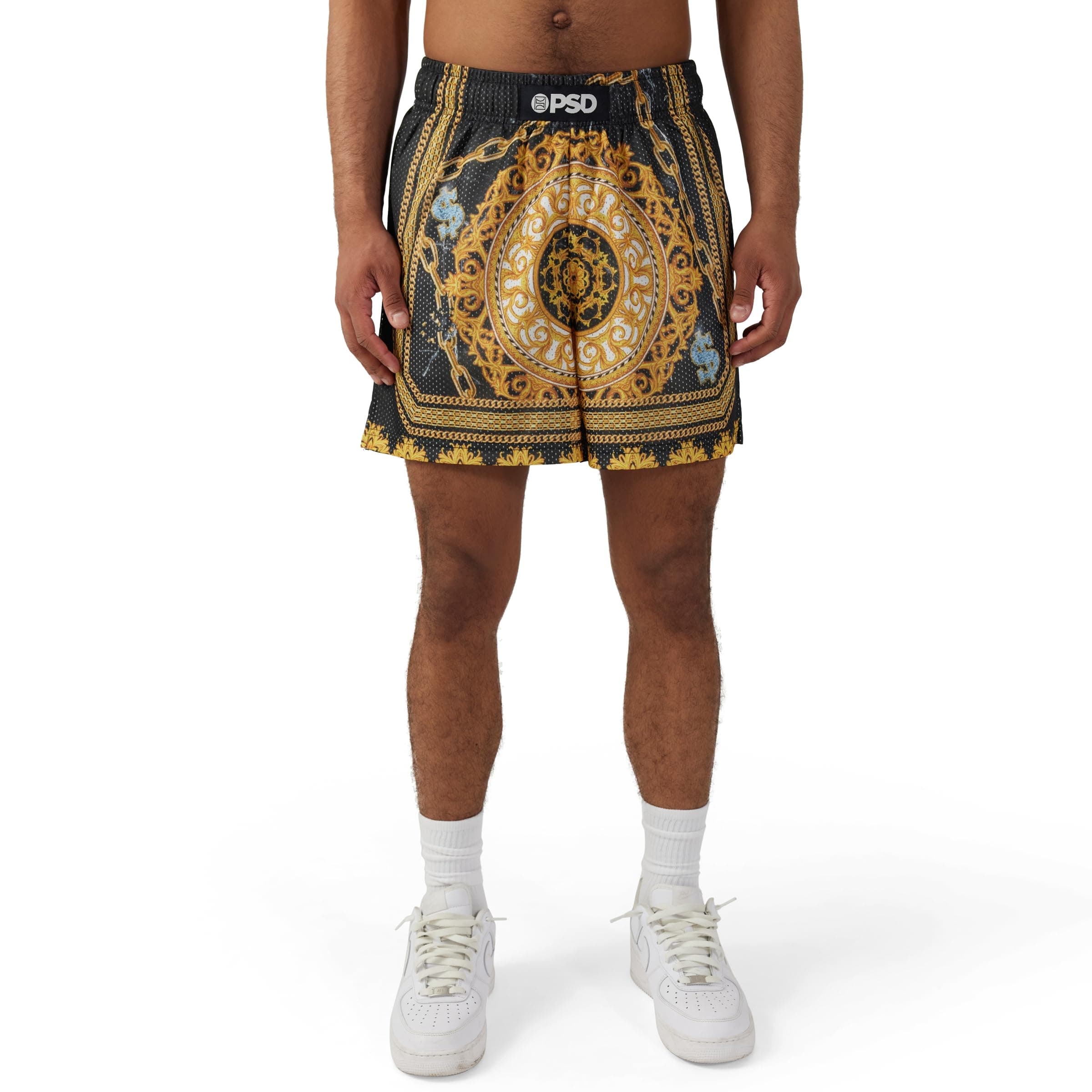 PSD Men's Active Shorts - Lined Workout Shorts for Men with Elastic Waist, Adjustable Drawcord, and Side Pockets