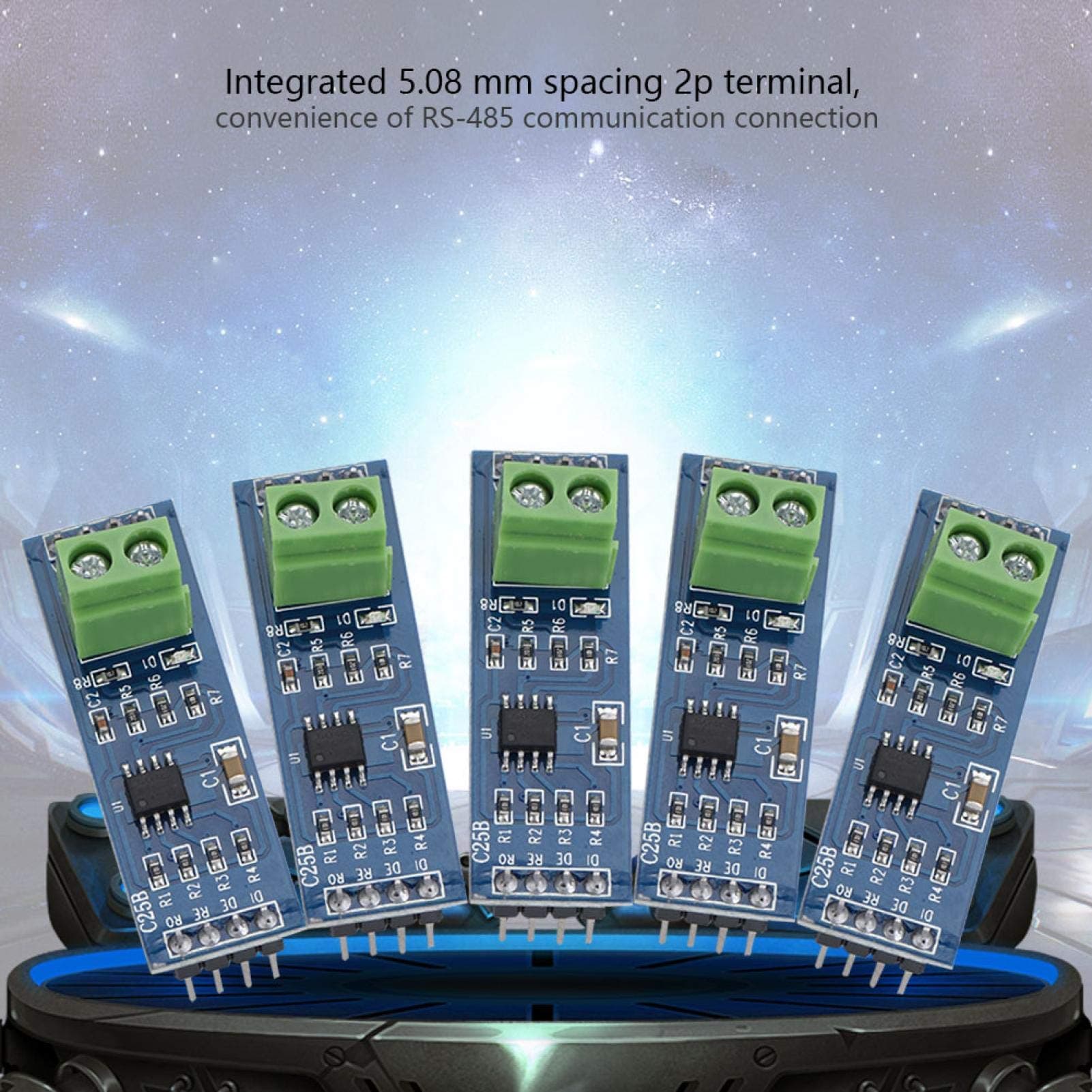 Max485 Chip RS-485 Module RS-485 Converter Module TTL to RS-485 Module 5Pcs TTL to RS-485 Adapter Pack of 5 RS-485 Adapter Module for Raspberry Pi