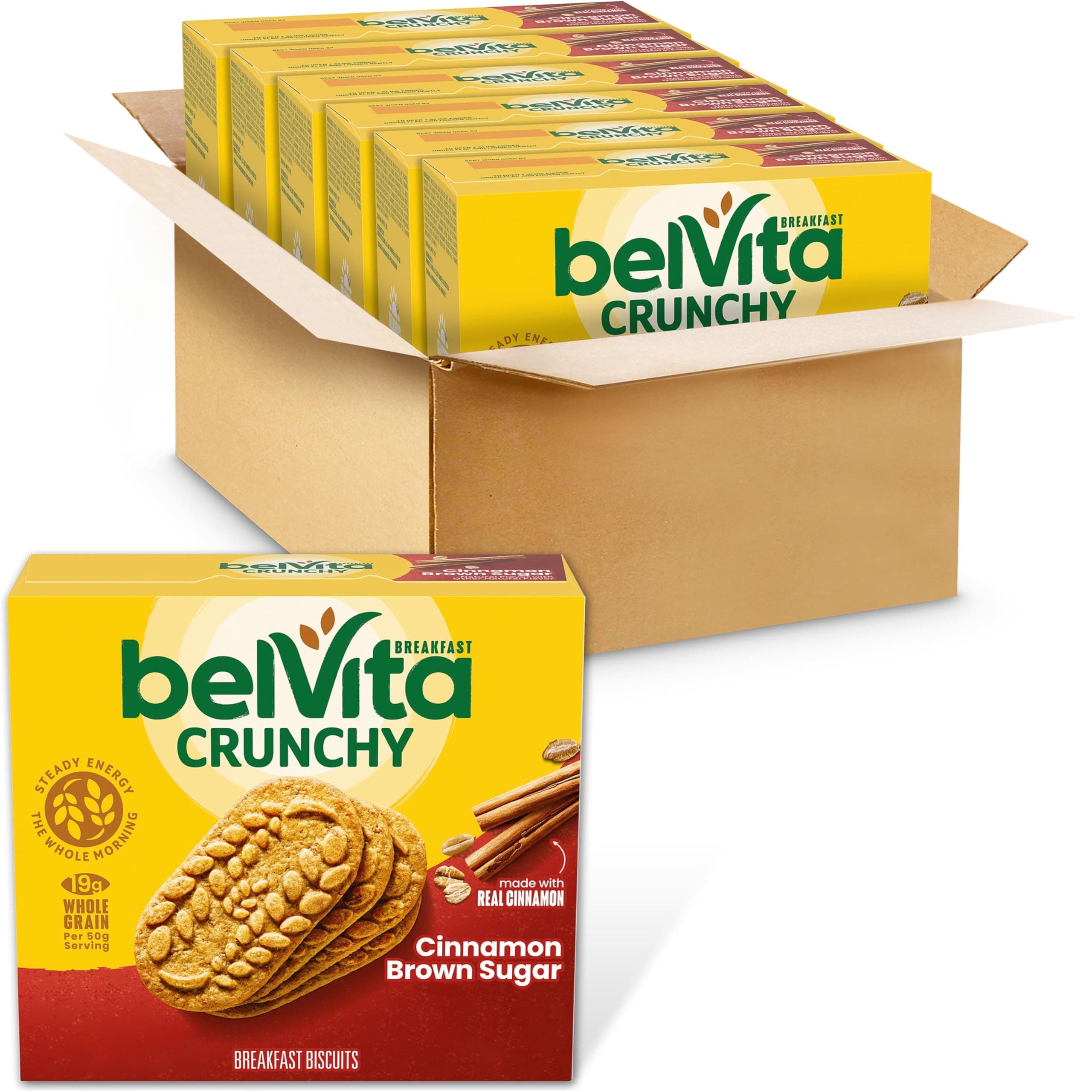 Breakfast Bars Biscuits, Cinnamon Brown Sugar, 30 Total Packs, 6 Boxes (4 Biscuits Per Pack)