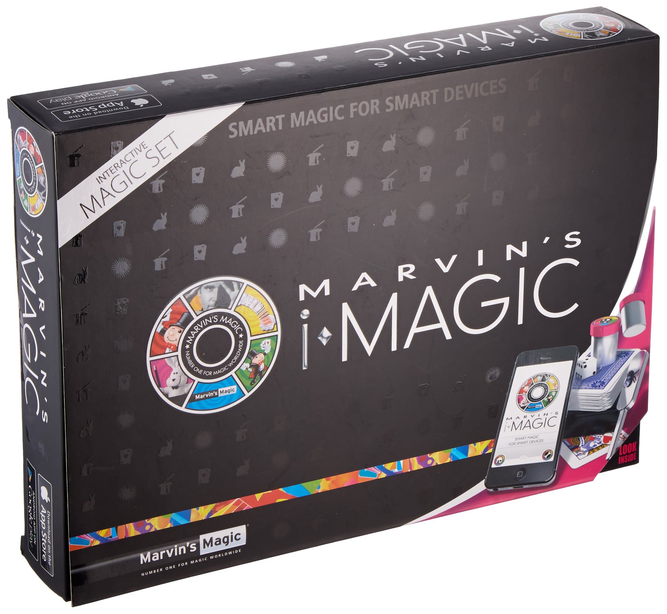 Marvin's iMagic Interactive Box of Tricks Set - Amazing Smart Magic Set for Smart Phones and Smart devices (compatible with Apple & Android devices) Professional Magic made easy