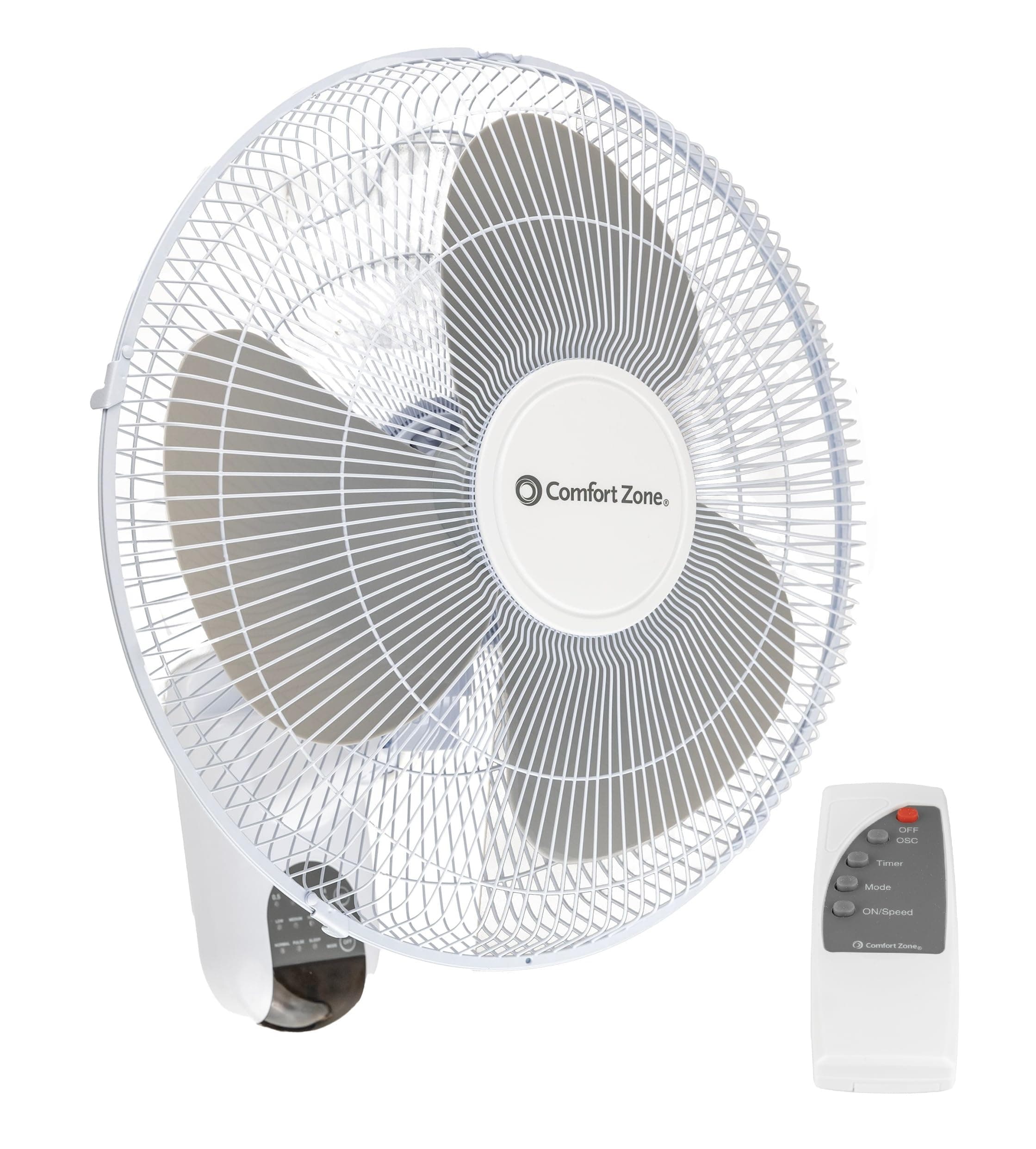 Comfort Zone 16" Wall Mount Fan with Remote