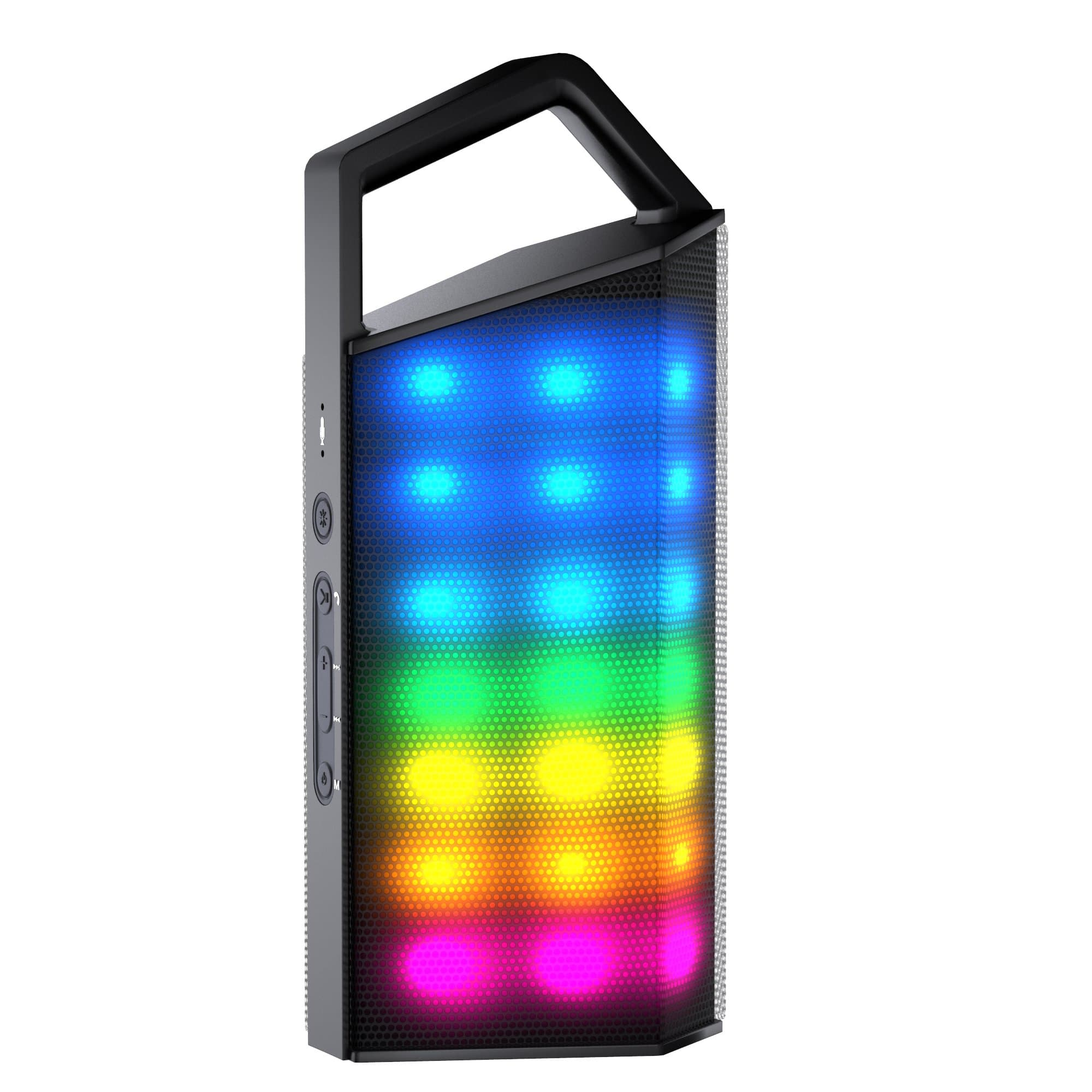 Mxstudio Bluetooth Speakers LED Display Outdoor Speakers Large Size TF Card Enabled 6 LED Modes