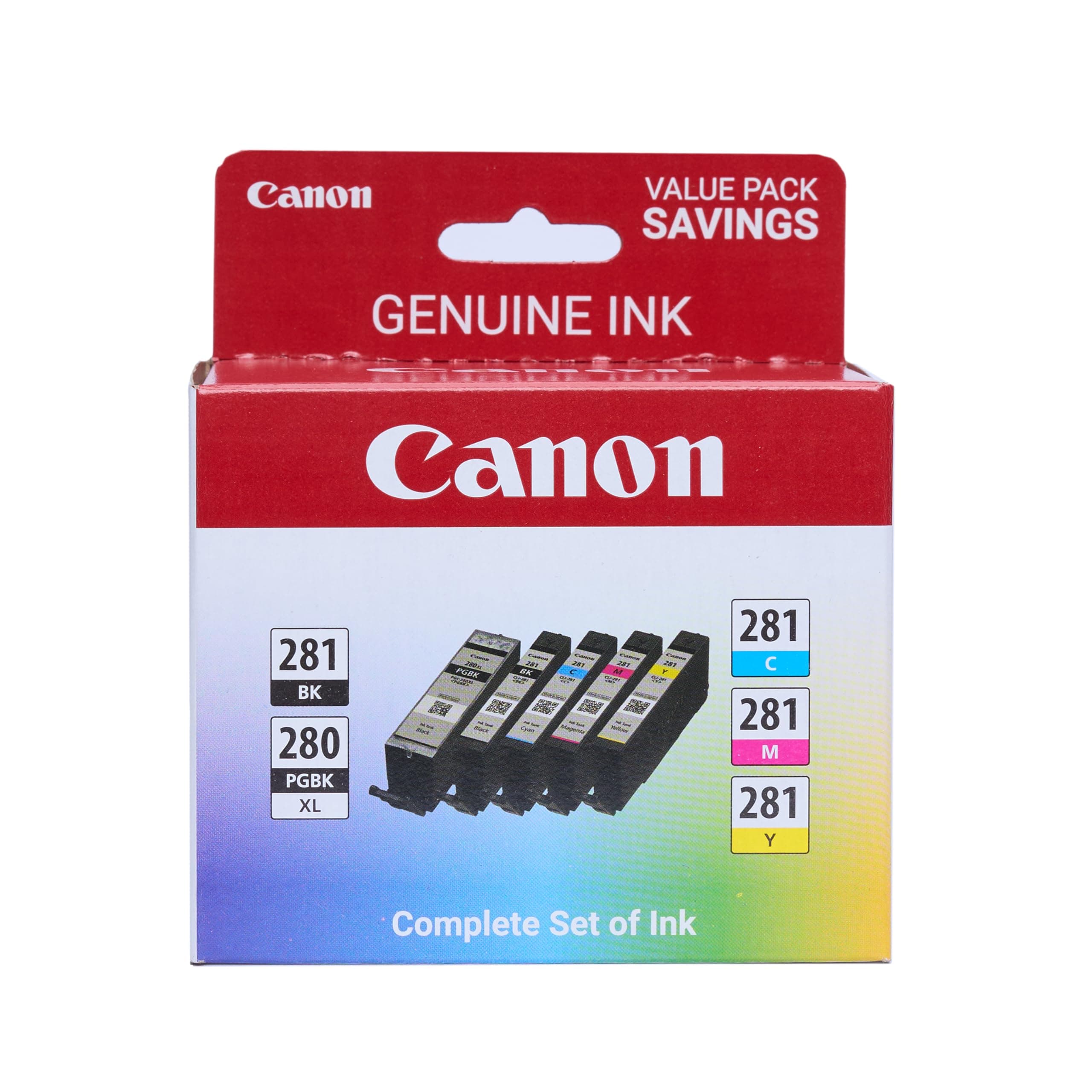 Canon PGI-280XL/CLI-281 5 Color Pack Compatible to TR8520, TR7520, TS9120 Series,TS8120 Series, TS6120 Series