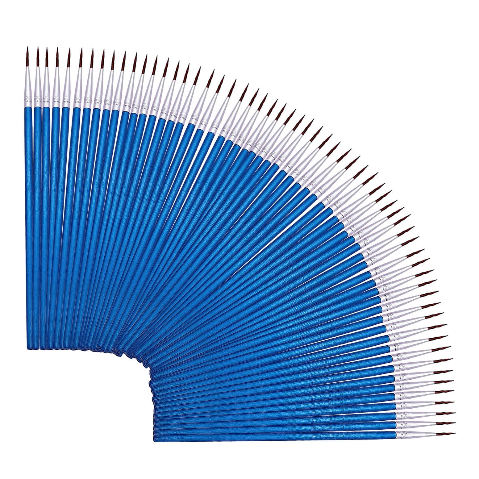 60 Pack Pointed Round Painting Brush,Hand Made Thread Drawing Brush,Detail,Nail Brushes for Detail and Miniature Drawing,Painting,Coloring by Acrylic, Oil and Watercolor (M(#00))