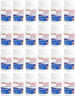 Rugby Ultra Strength Simethicone Gas Relief 180 mg - Maximum Relief for Adults - May Help with Symptoms of Flatulence & Bloating - 60 Softgels (24 Pack)