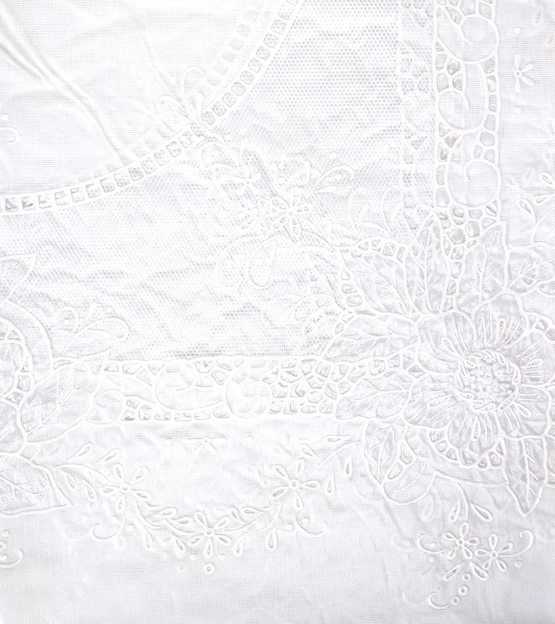 Sana EnterprisesTablecloth, Vinyl Lace 54 x72 Inches Rectangular, White