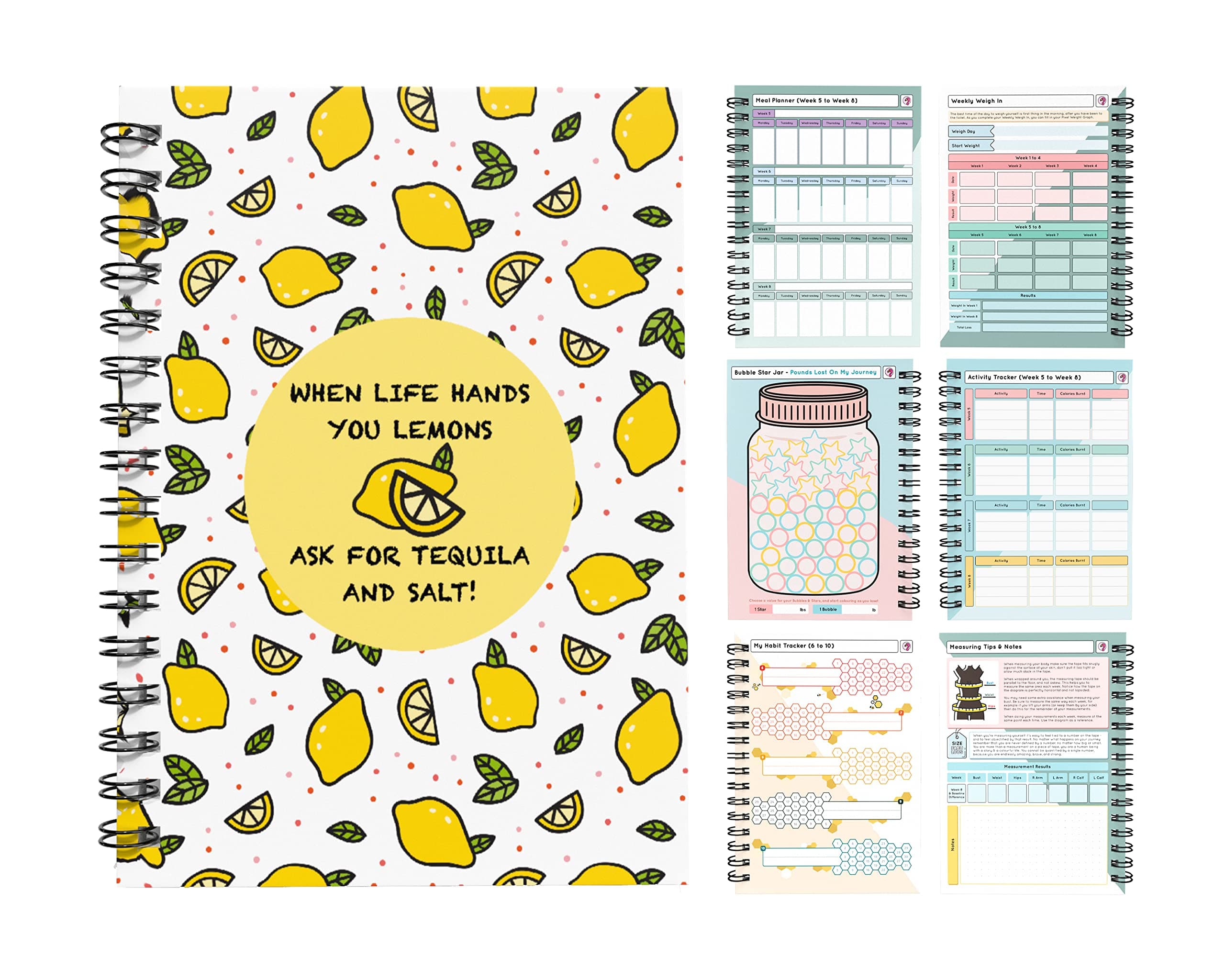 Slimming World Diet Diary with Stickers 2022, 7 Weeks (When Life Gives You Lemons)