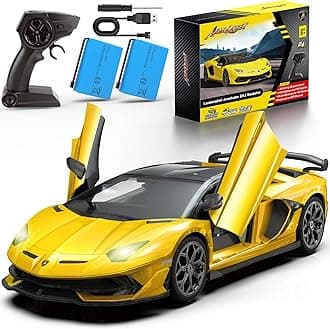 Lamborghini Remote Control Car, Officially Licensed 1:14 Lambo RC Car for Boys Girls Birthday Gift, Yellow
