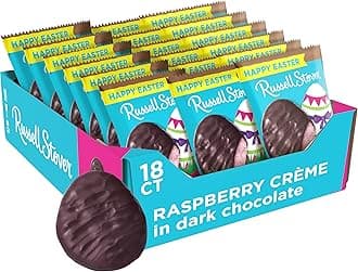 RUSSELL STOVER Easter Raspberry Crème Dark Chocolate Easter Egg, 1.3 oz. (Pack of 18)