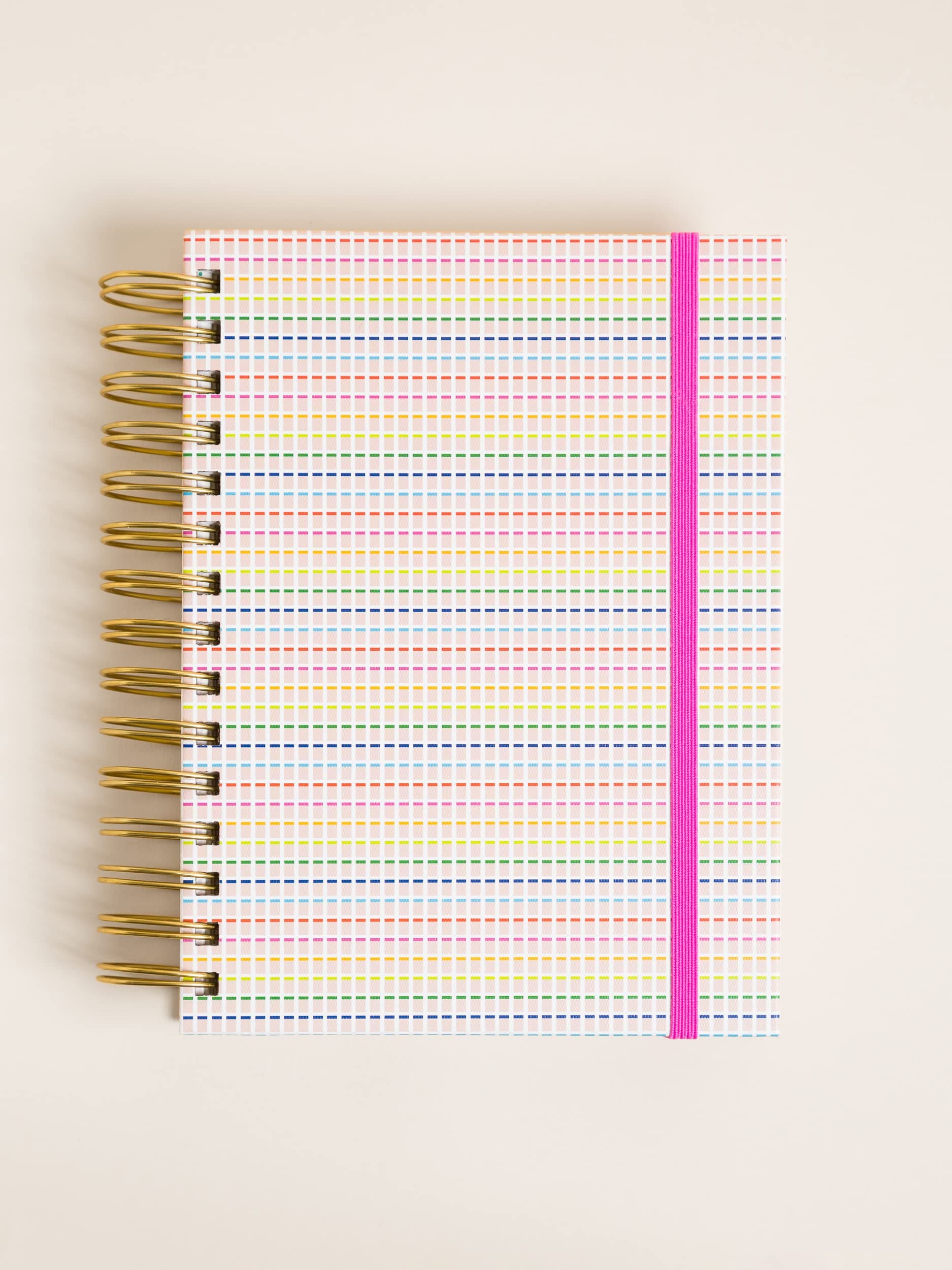 U Brands Responsibly Sourced ‘Stripes & Brights’ Tabbed Journal, Office Supplies, Textured Cover, Gold Hardware, 6” x 8"