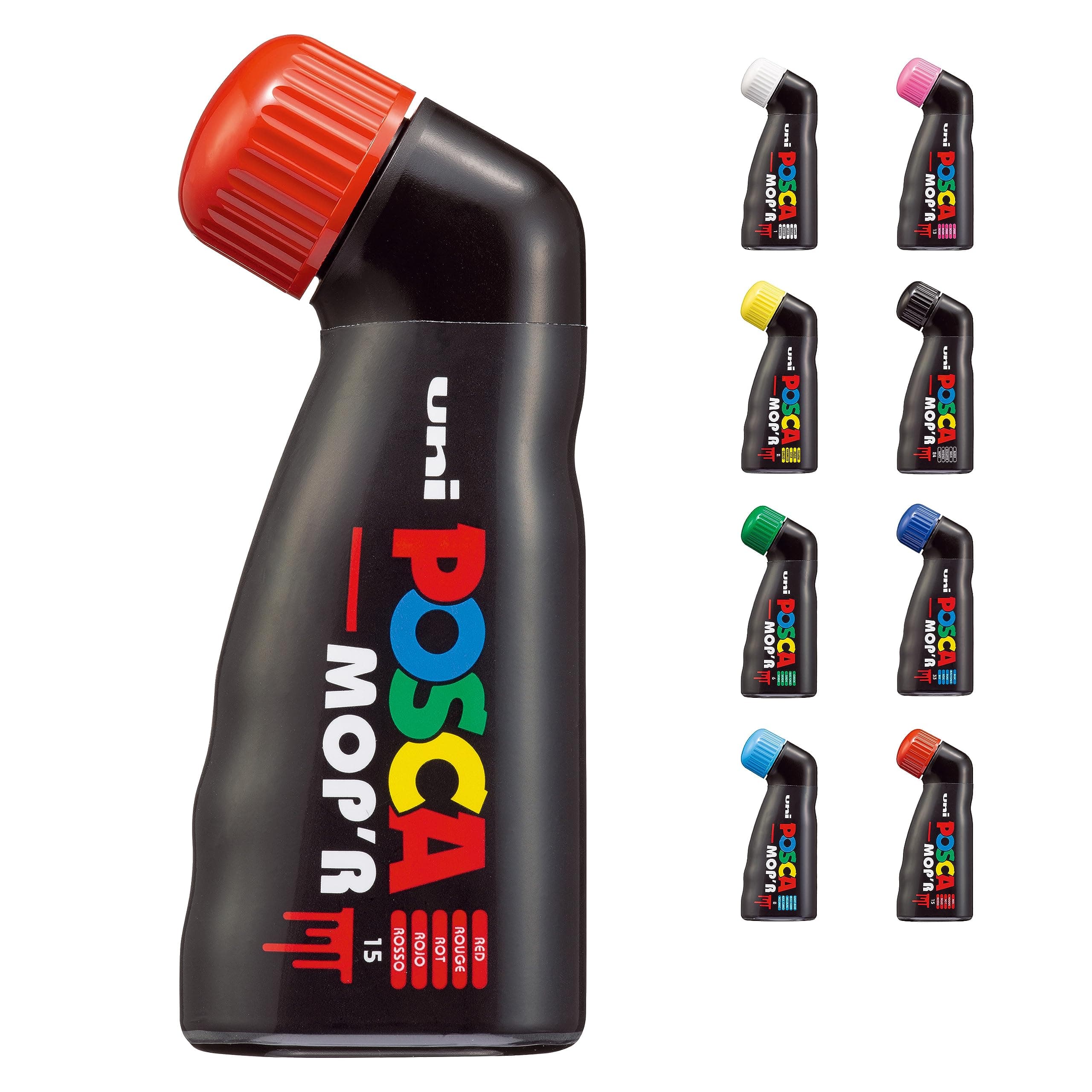 Uni Posca Multi Color Posca Marker Mop'R Posca Paint Marker, XXL, 3-19mm, Round Tip, Fits All Surfaces, ACMI Certified, Non-Toxic Formula, MOPR Red