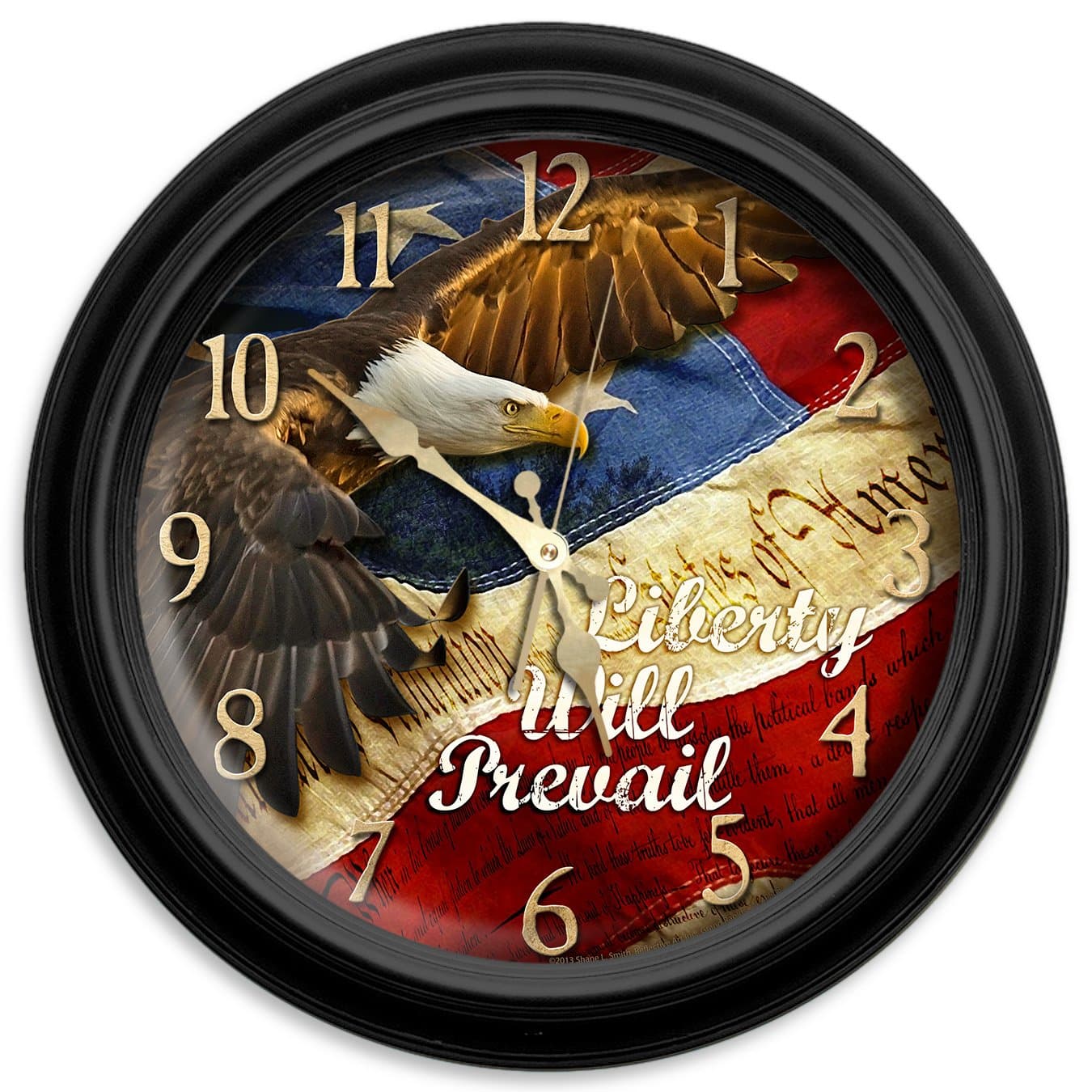 Reflective Art Inc 29075 Liberty Will Prevail 16" Classic Clock