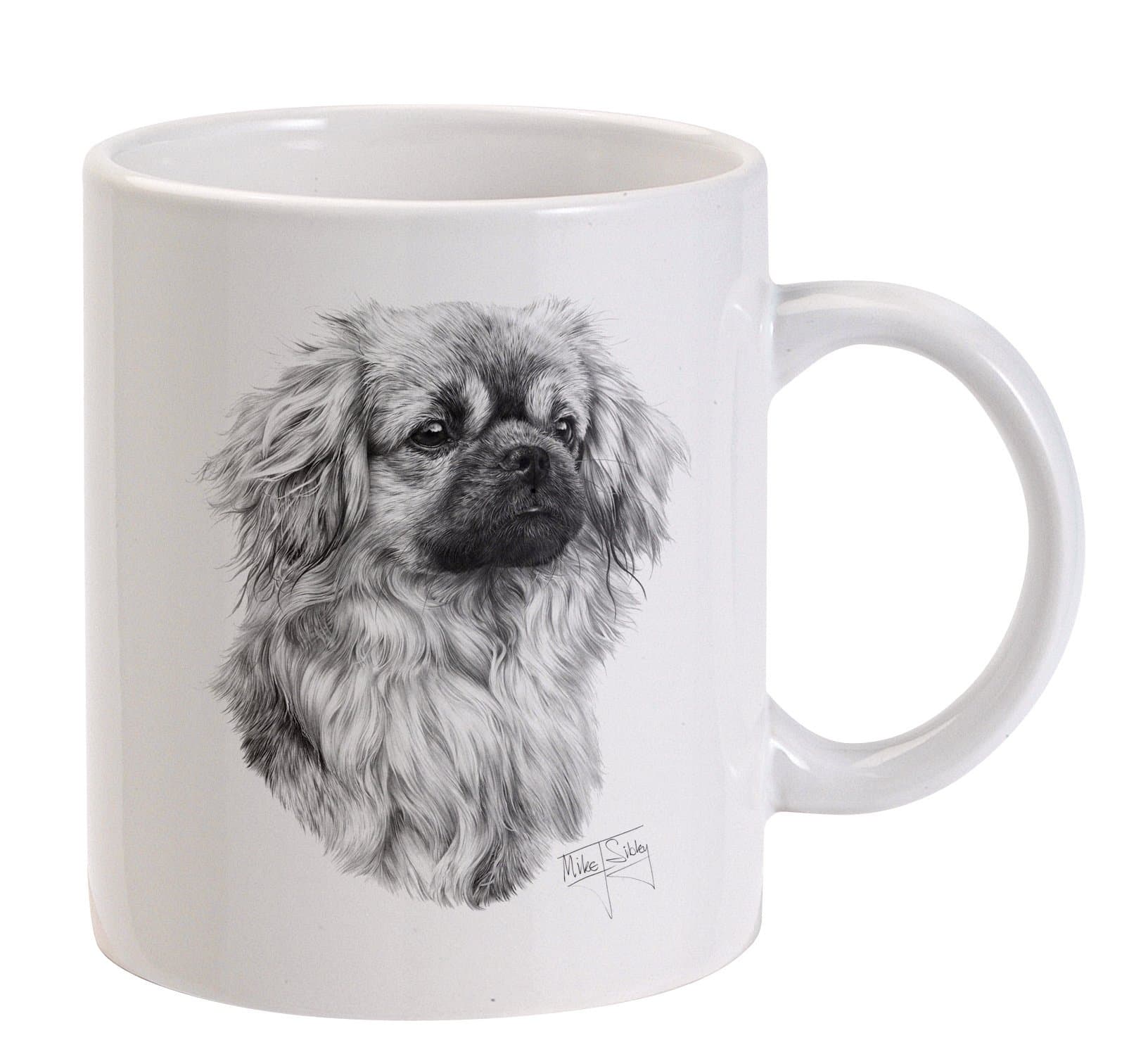 Mike Sibley Tibetan Spaniel White Ceramic Mug