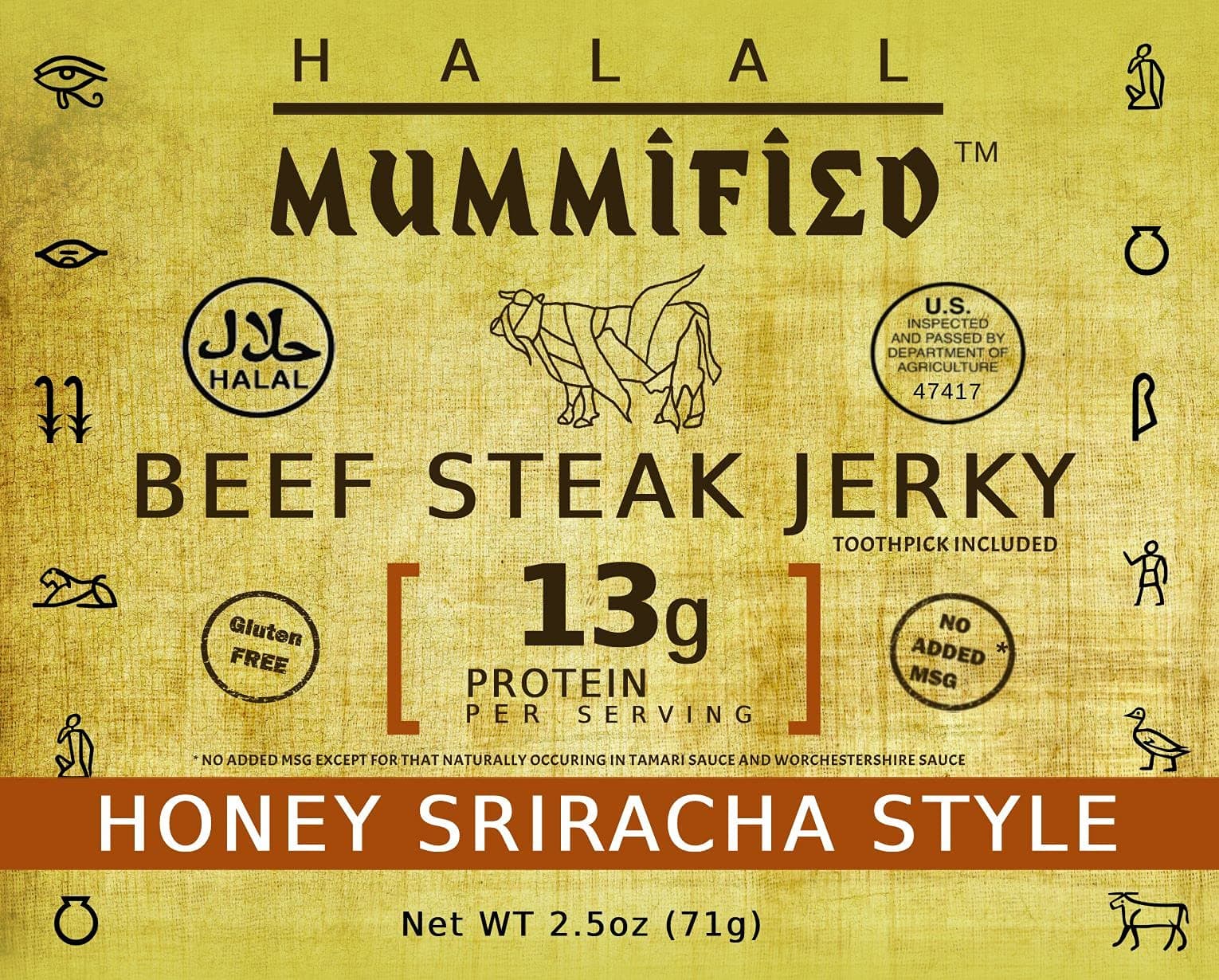 Halal Beef Steak Jerky - Honey Sriracha