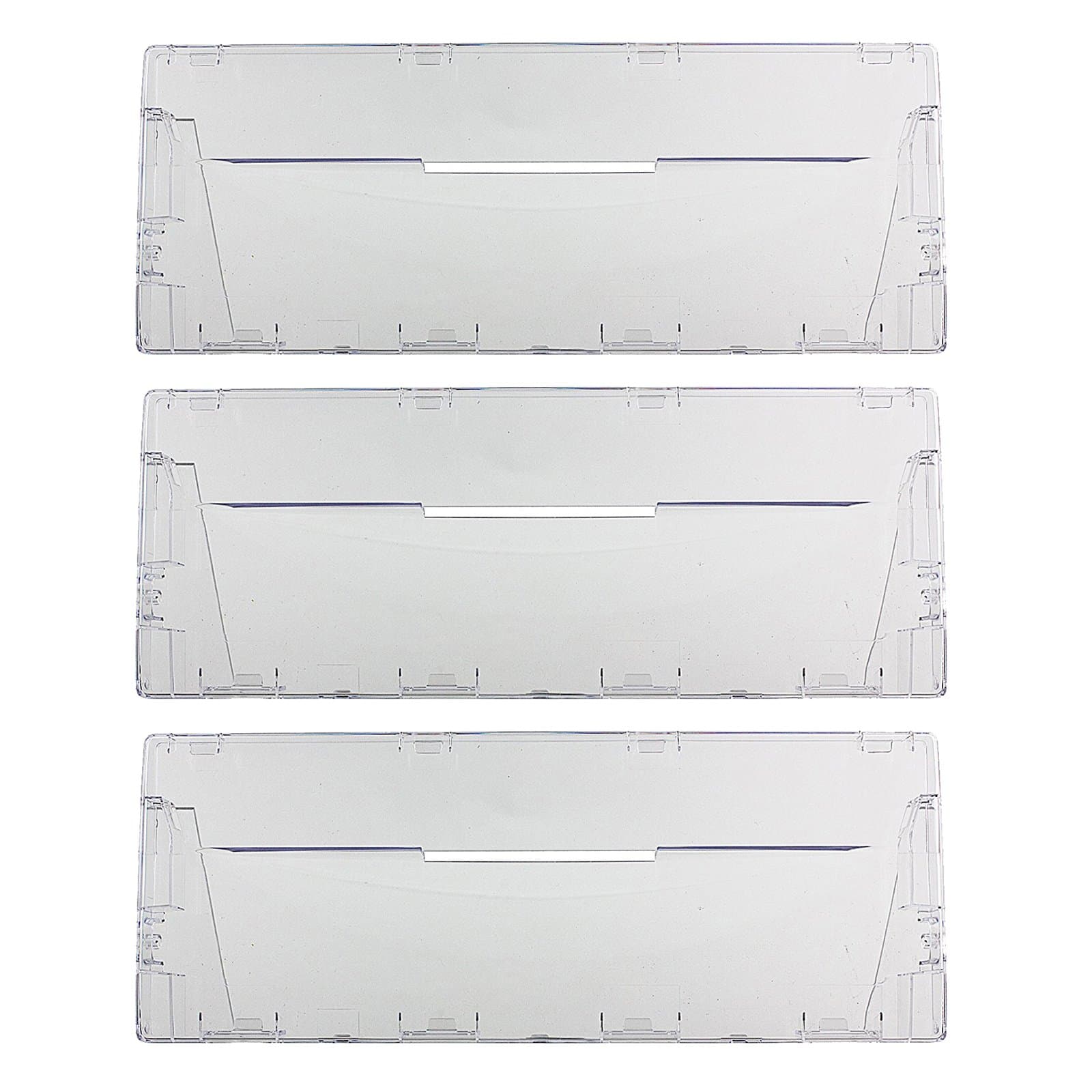 Plastic Drawer Flap Front Handle for Indesit CA55 CAA55 NCA55 Series Fridge Freezer (Pack of 3)