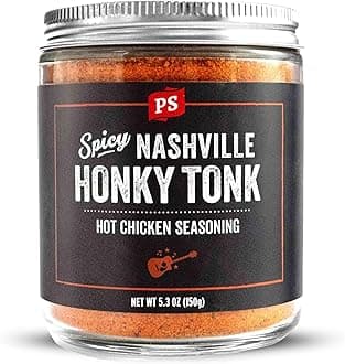 Honky Tonk Nashville Hot Chicken Seasoning - Spicy Chicken BBQ Seasoning and Rubs for Smoking, Grilling, Frying, Roasting - Nashville Style Dry BBQ Rub for Poultry, Wings, Ribs, Dips