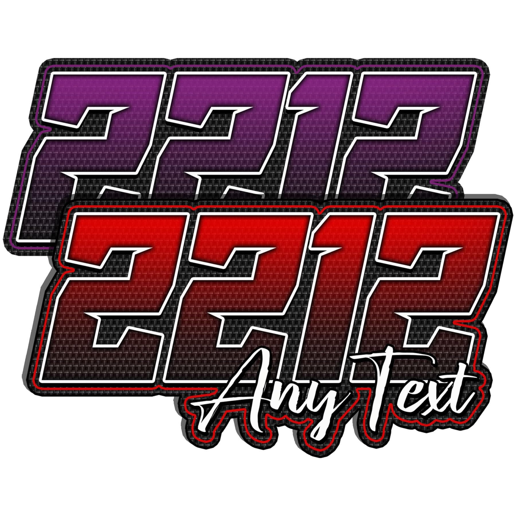 - Custom Racing Number Name Sticker Personalized Racing Team Name Text Decal RC Sticker Decal Waterproof Vinyl for Water Bottle Tumbler Helmet Car Laptops Phone Gifts for Boy Girl