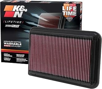 K&N Engine Air Filter: High Performance, Premium Washable Replacement Filter: Compatible With 2001-2014 Toyota/Lexus (Kluger, Highlander, Camry, Sienna, Alphard, Solara, Wisdom, Es300, Rx 300) 33-2260