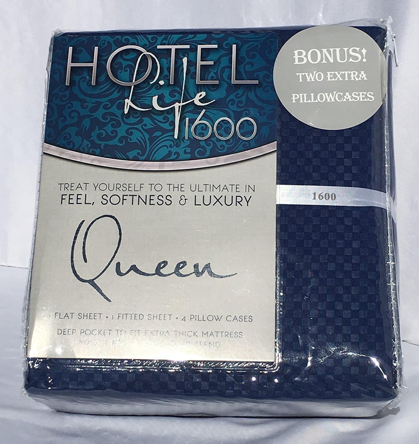 Hotel Life 1600 Sheets Queen Dark Blue