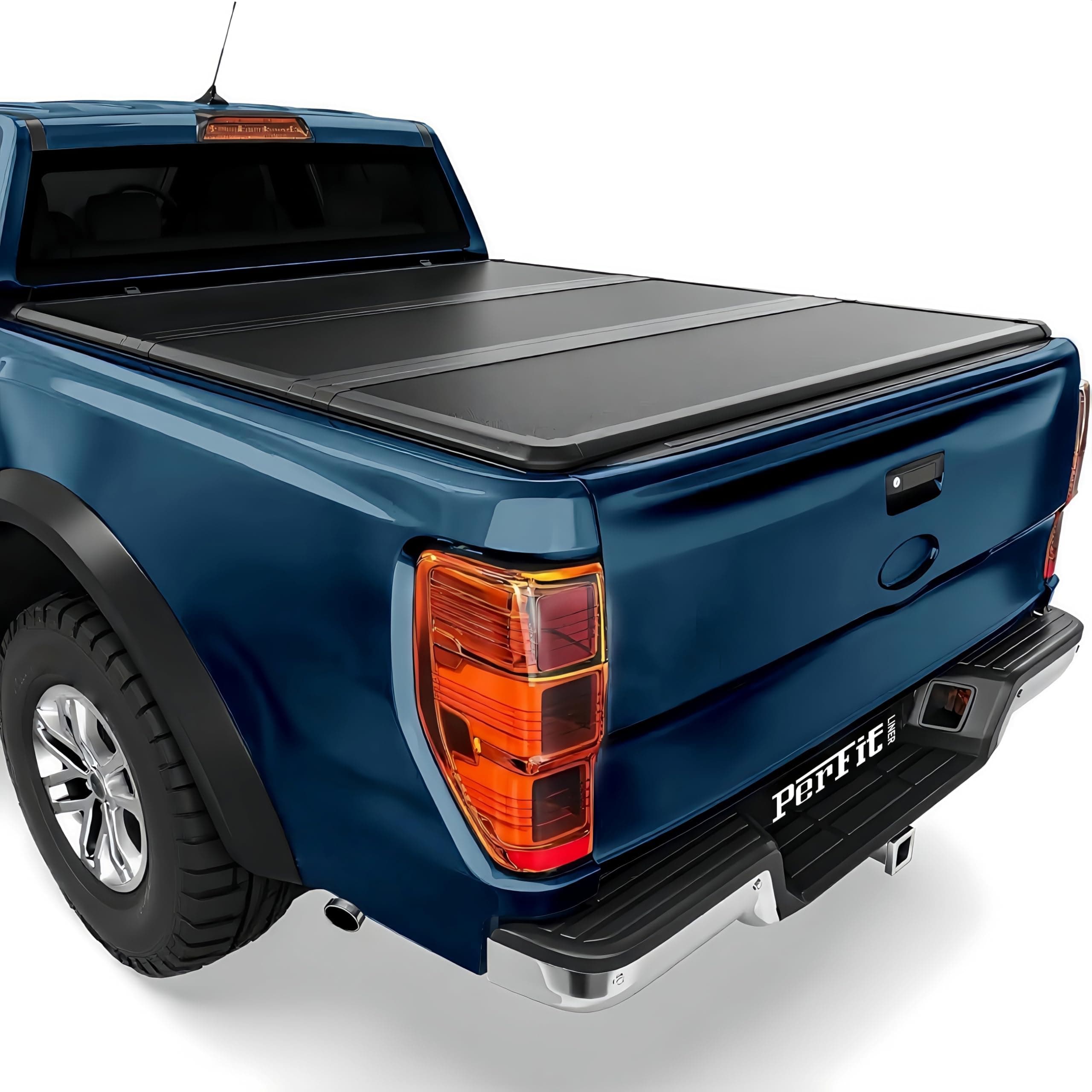 Perfit Liner 5.0 FT (61") Bed FRP Hard Tri-Fold Tonneau Cover Fits 2019-2025 Ford Ranger Truck Cargo Hard Topper, 3-Folding | Not fit Cargo Management Rails