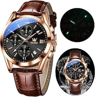 – Men's Casual Fashion Waterproof Gold Stainless Steel Band Quartz Gold Watches Gifts for Men