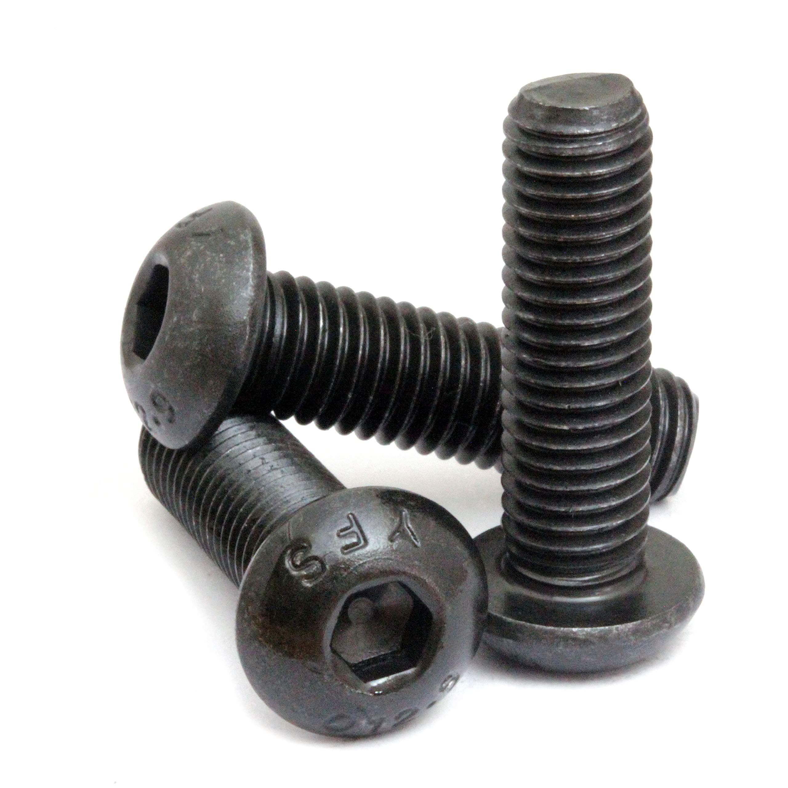 MonsterBolts - #5-40 x 1/2" Button Head Socket Cap Screws, ASME B18.3, Alloy Steel, Black Oxide, 10 Pack