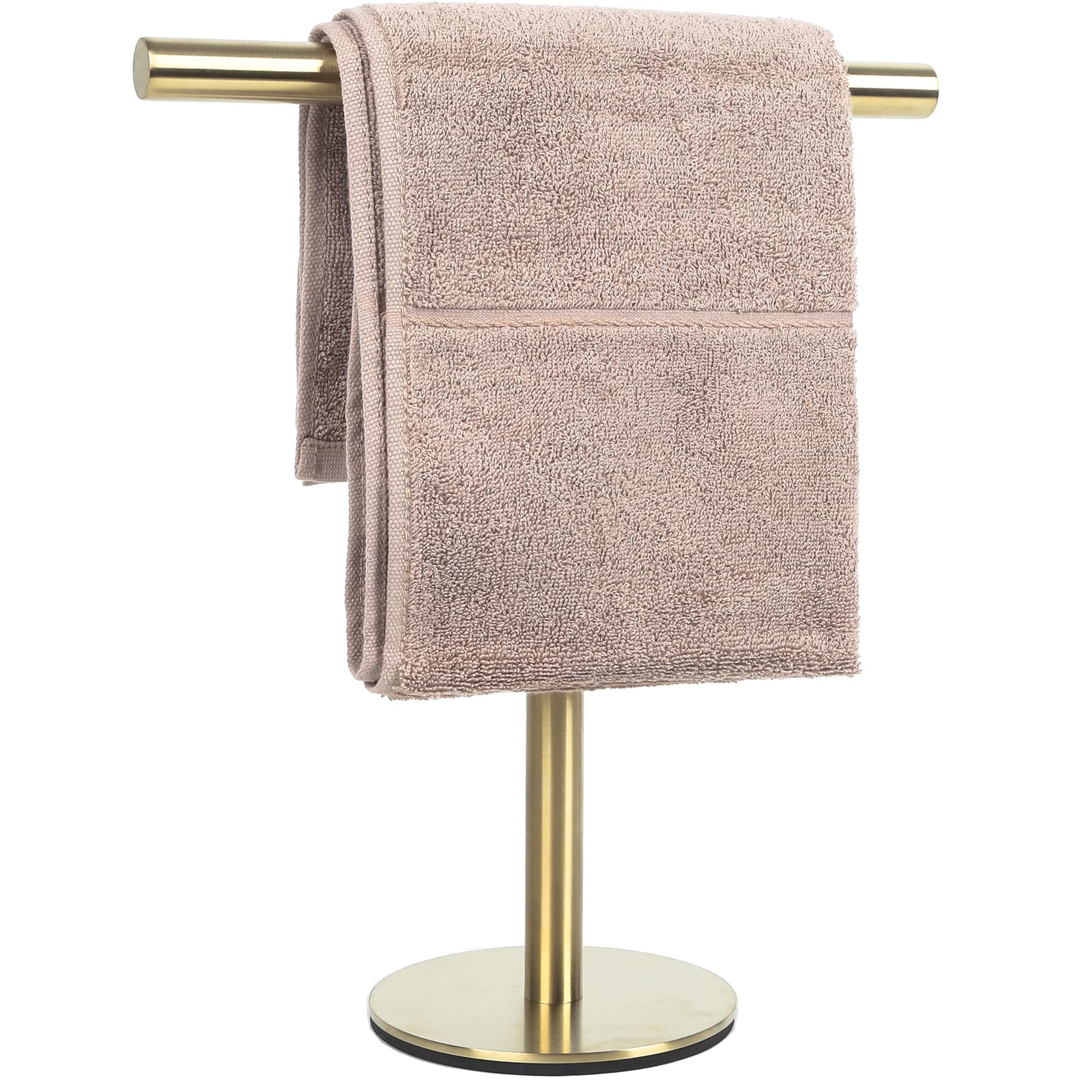Gold Oval T-Shape Hand Towel Stand