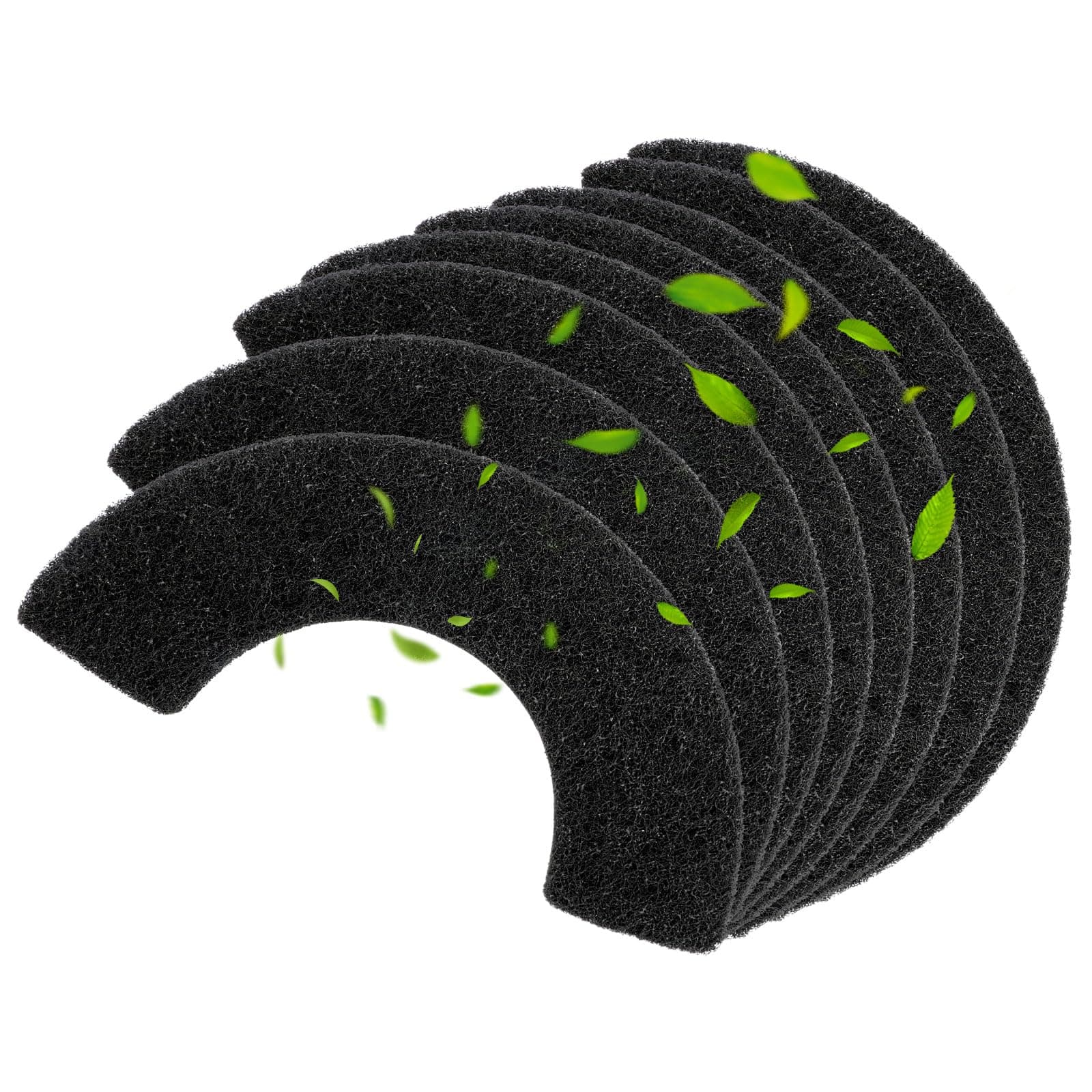 8 Pack 0.5 in Thickness Carbon Filters Compatible with Model 4, Cat Litter Box Filters Replacement to Absorb Odors Control Damp from Pets and Keep Home Fresh