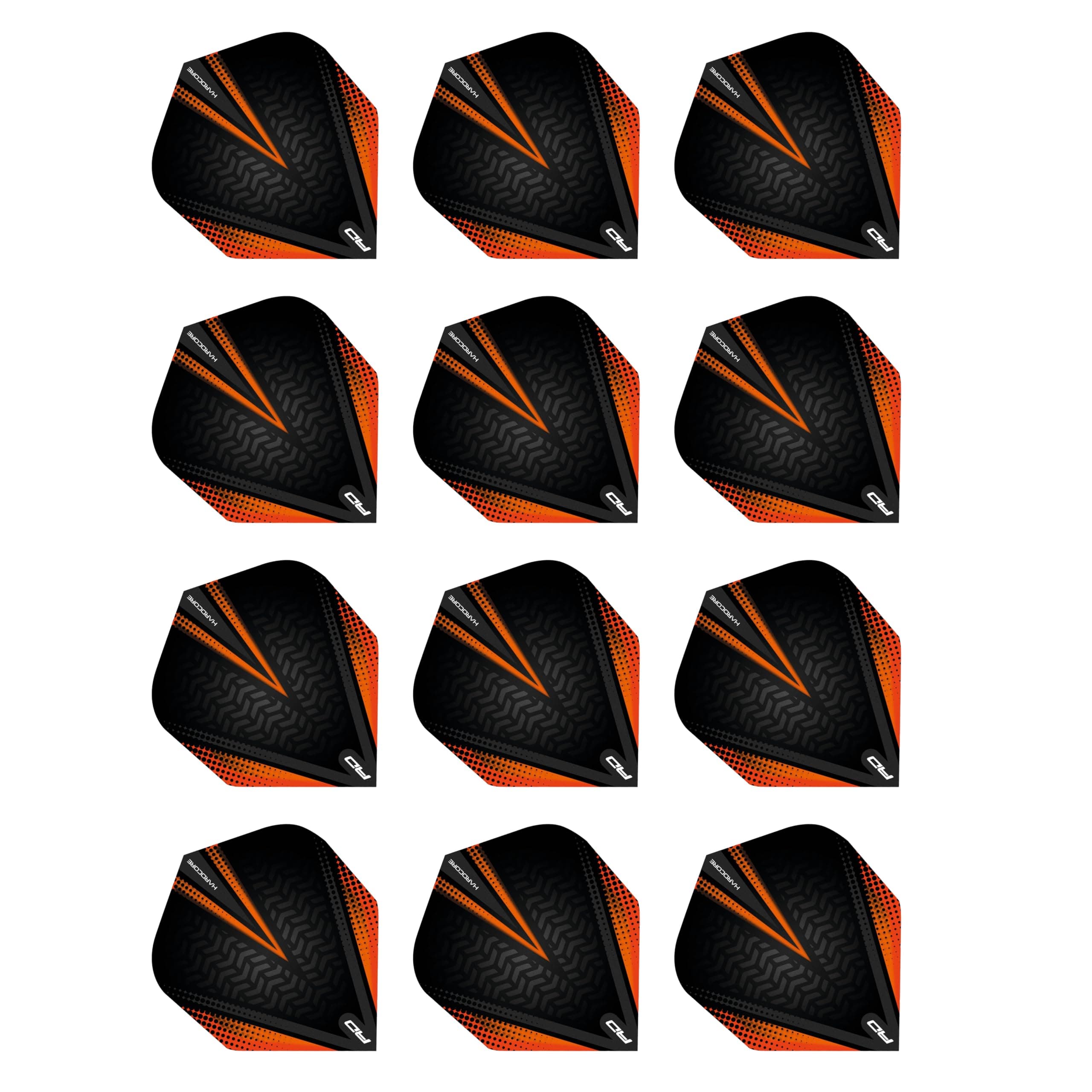 Hardcore Radical Extra Thick Standard Dart Flights - 4 sets Per Pack (12 Dart Flights in total)