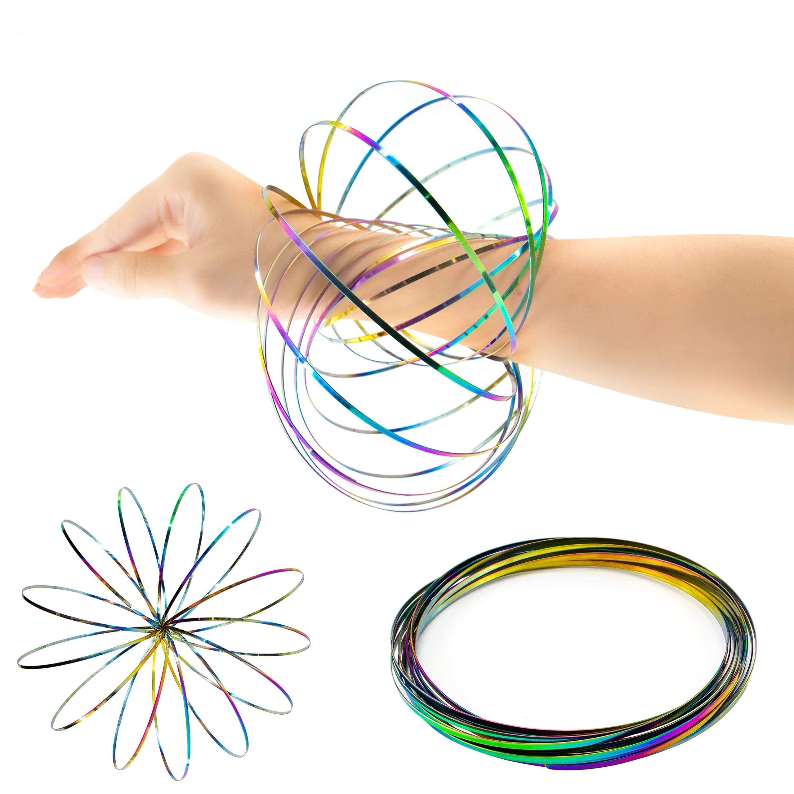 3D Flow Ring Spinner Ring Arm Toy, Stress Relief, Autism, Educational Toys, Sensory Interactive, Party Game, Unisex, Ages 6+, 1 Pack