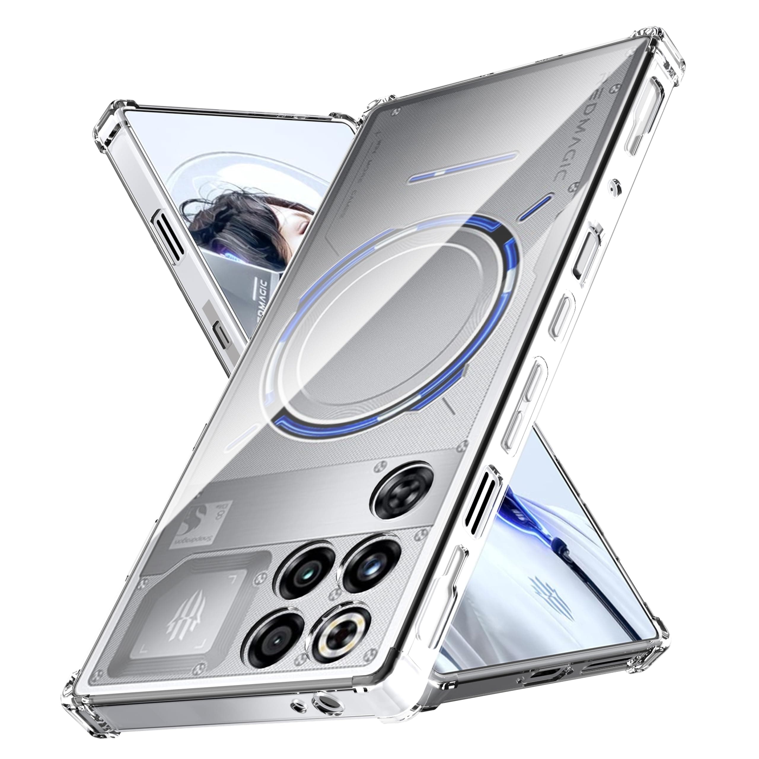 TPU Case for Redmagic 11 Phone Case Clear with Built-in Camera Lens Protector Thin Transparent Protective Back Cover Soft Flexible Bumper Hybrid Silicone Case