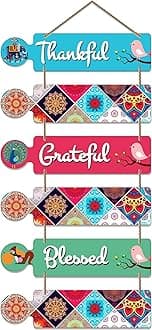 Artvibes Thankful Quotes Decorative Wall Art MDF Wooden Wall Hanger For Living