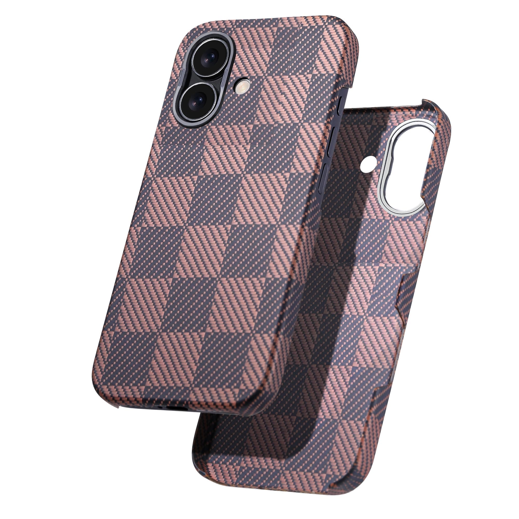 Aramid Fiber for iPhone 16 Plus Case,Compatible with Magnet,Slim & Light for iPhone 16 Plus, Case-Less Touch Feeling,Checkerboard