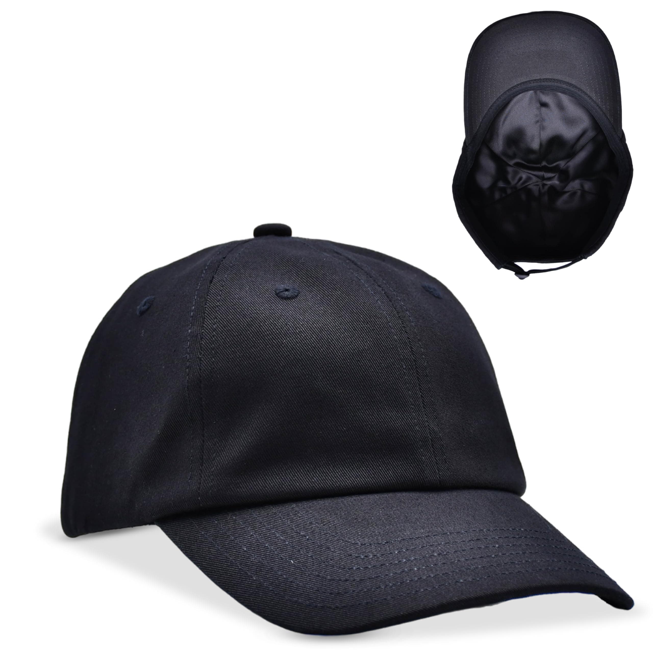 Satin Lined Baseball Cap - Reduce Hairloss