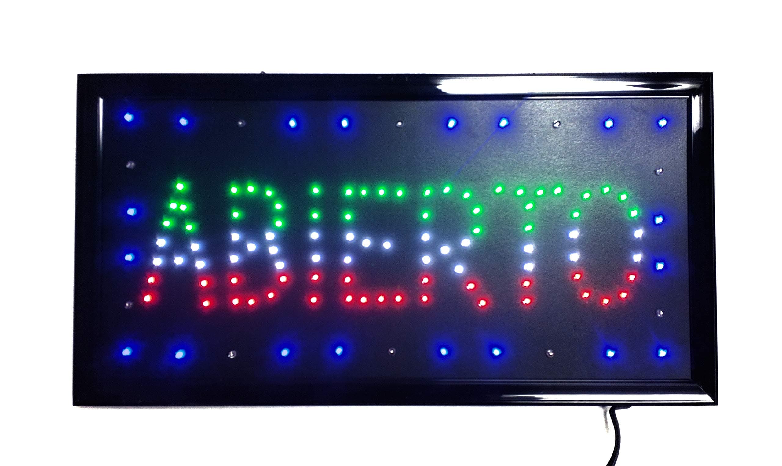 Abierto Sign L.E.D. Open Store Sign Light for Windows, Walls, Shop, Business, Restaurants Mexican